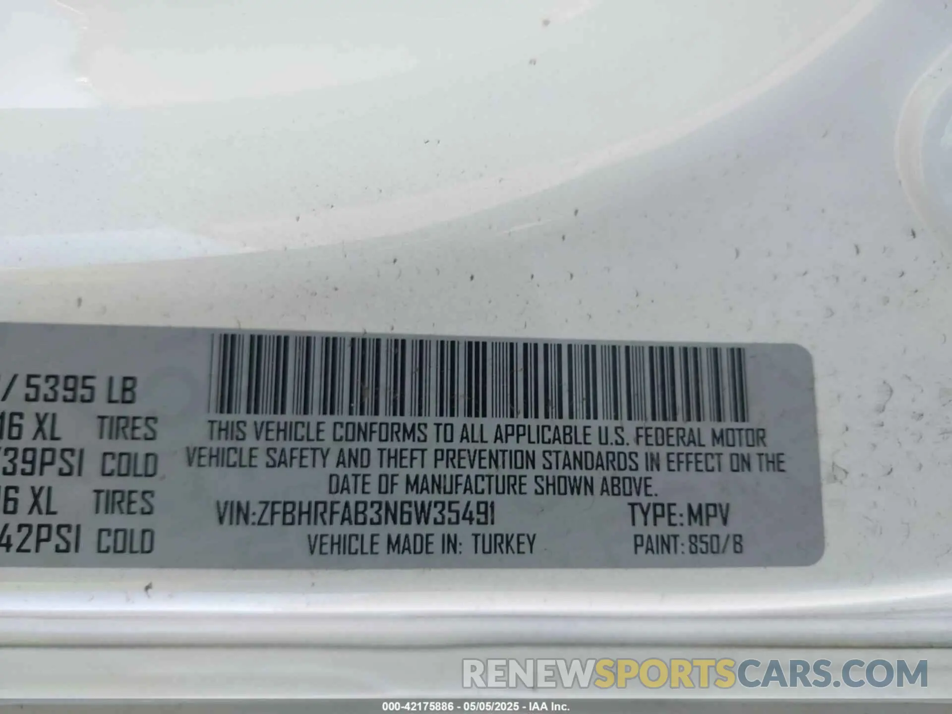 9 Photograph of a damaged car ZFBHRFAB3N6W35491 RAM PROMASTER CITY 2022