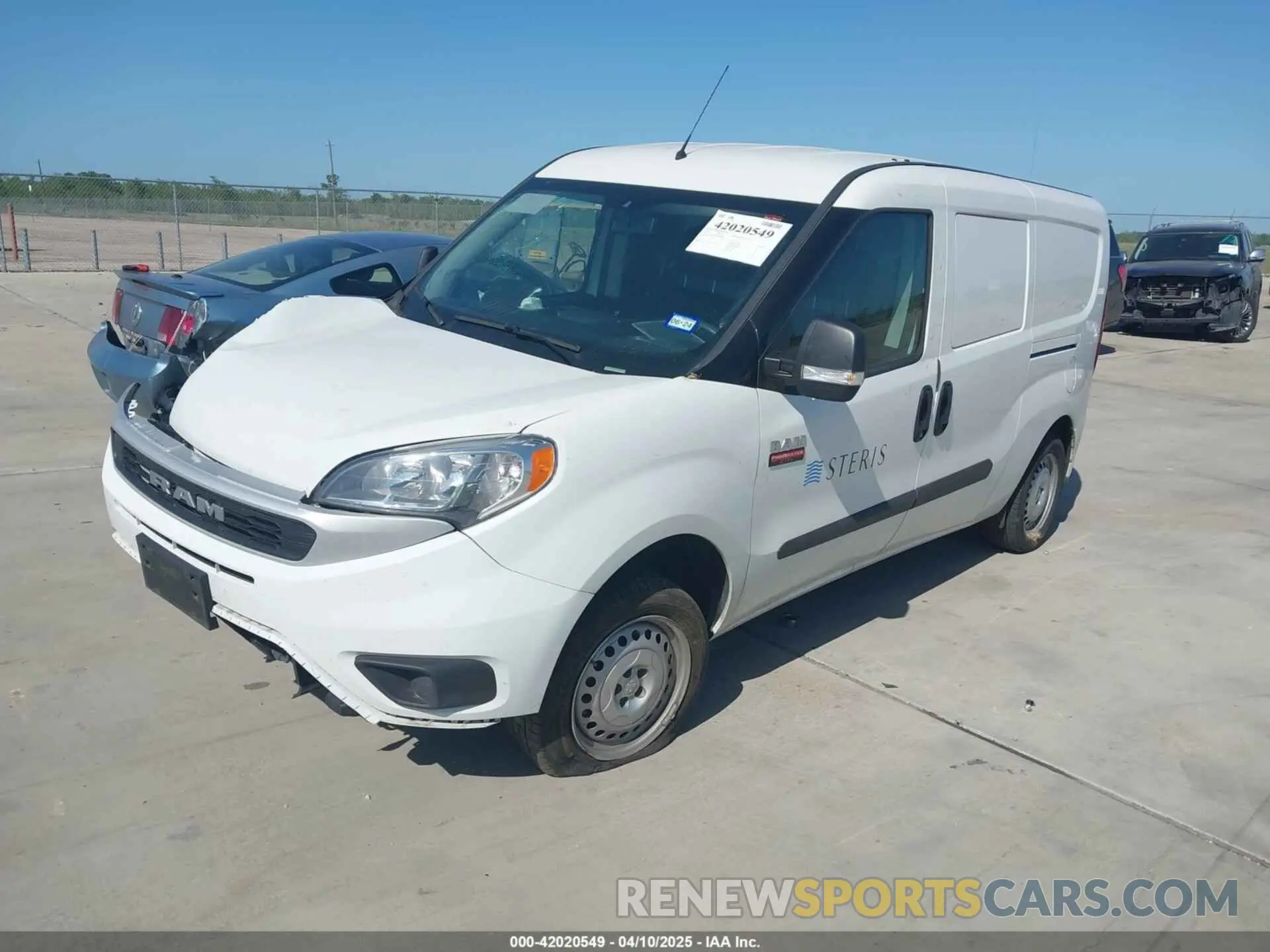 2 Photograph of a damaged car ZFBHRFAB4N6X28889 RAM PROMASTER CITY 2022