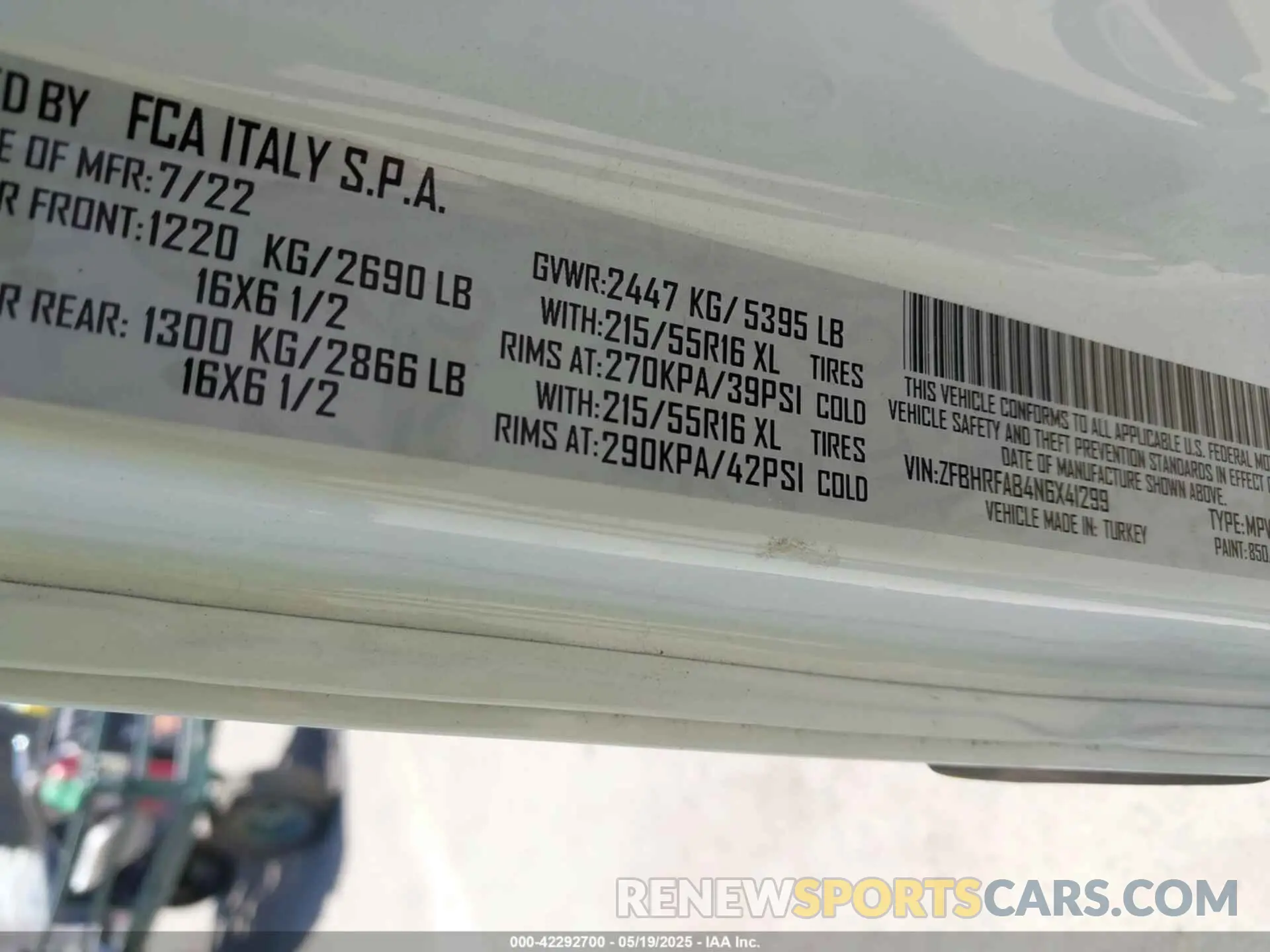9 Photograph of a damaged car ZFBHRFAB4N6X41299 RAM PROMASTER CITY 2022