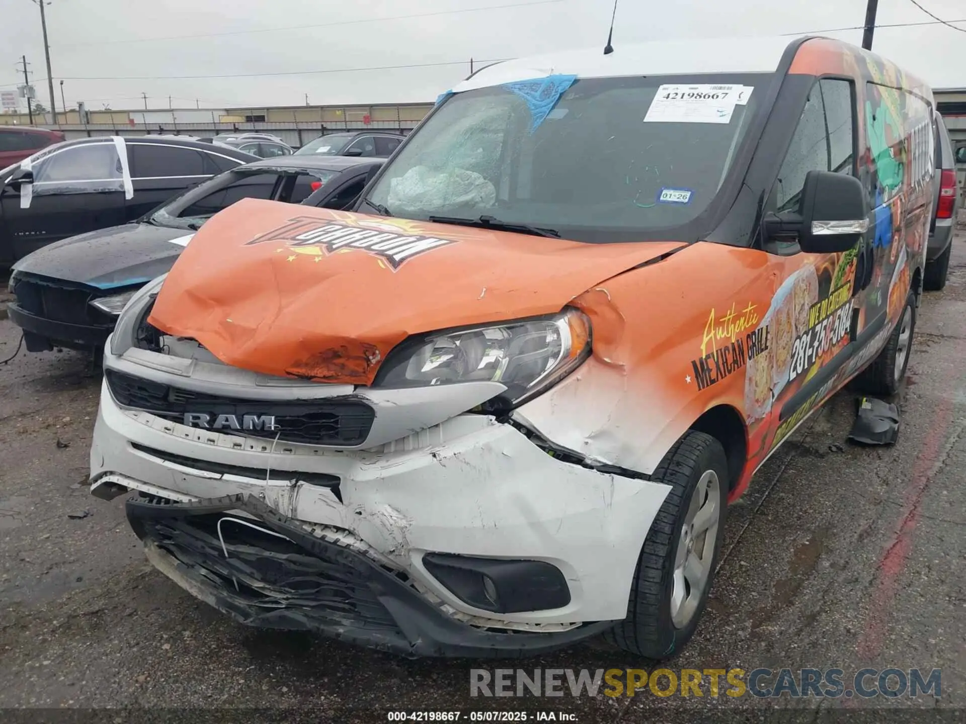 2 Photograph of a damaged car ZFBHRFAB5N6W65379 RAM PROMASTER CITY 2022