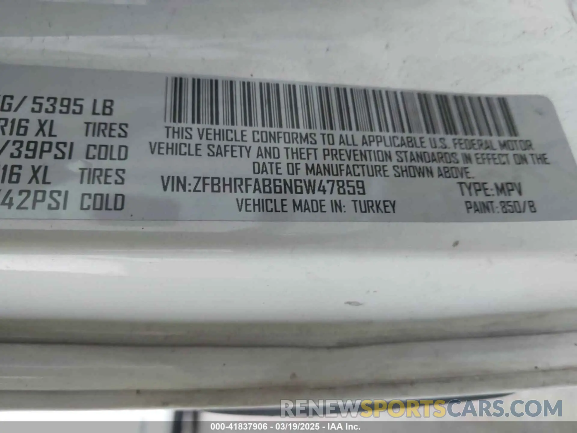 9 Photograph of a damaged car ZFBHRFAB6N6W47859 RAM PROMASTER CITY 2022