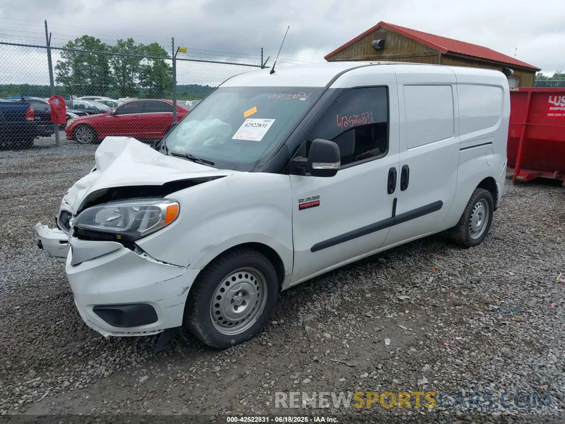 2 Photograph of a damaged car ZFBHRFAB6N6W82711 RAM PROMASTER CITY 2022