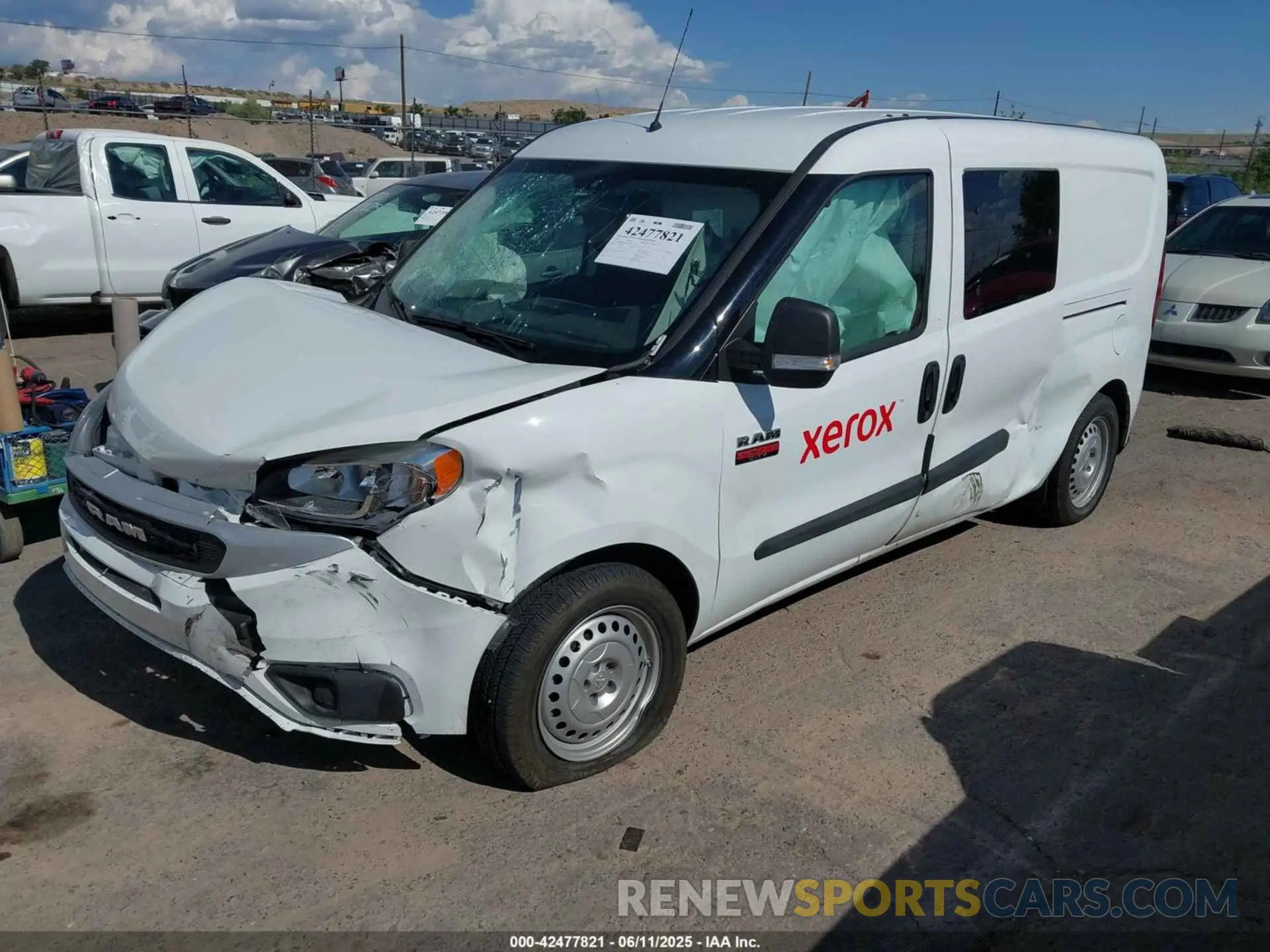 2 Photograph of a damaged car ZFBHRFABXN6Y49104 RAM PROMASTER CITY 2022