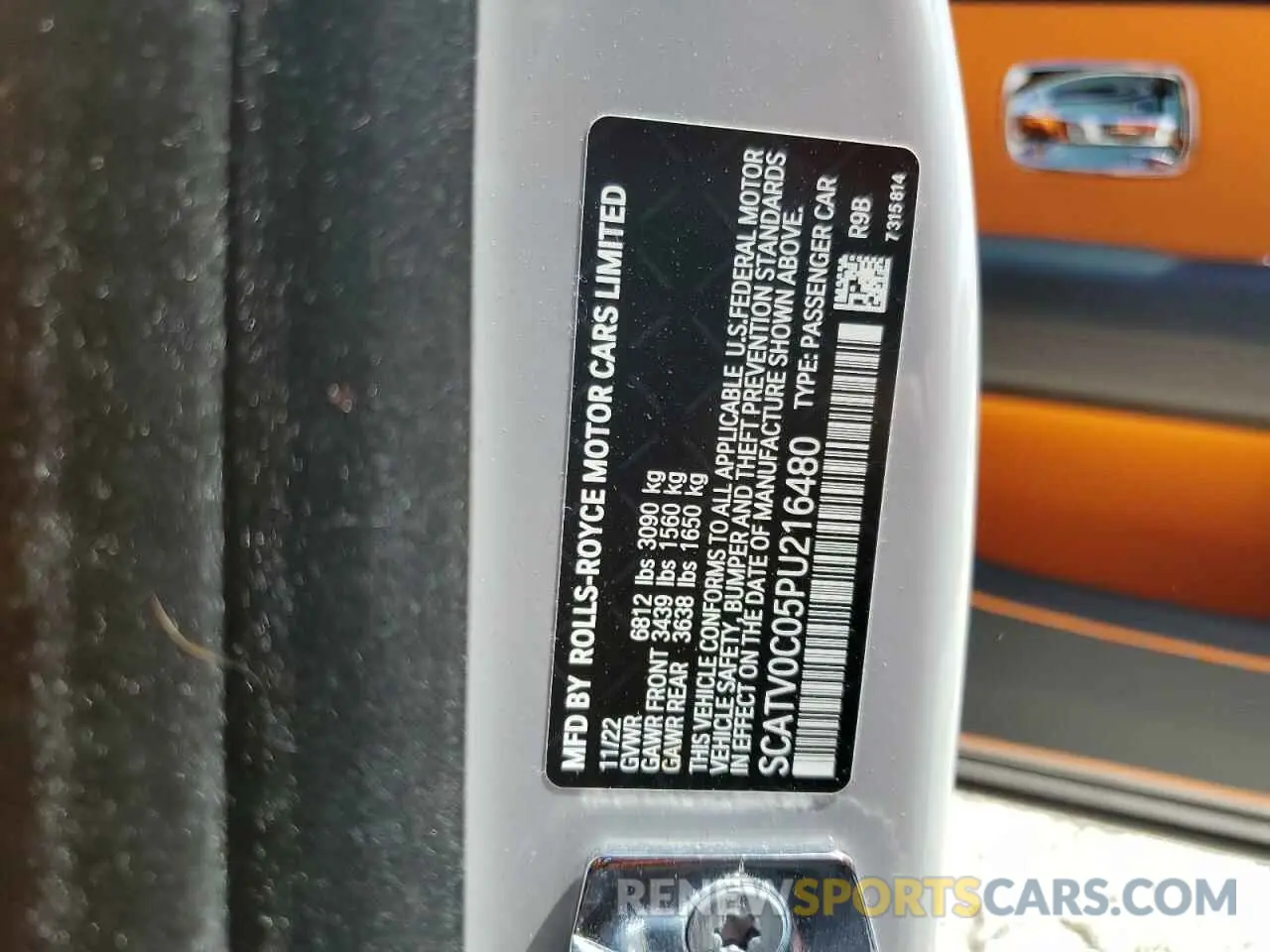 12 Photograph of a damaged car SCATV0C05PU216480 ROLLS-ROYCE ALL MODELS 2023