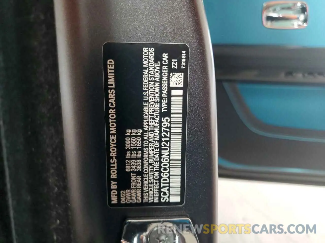13 Photograph of a damaged car SCATD6C06NU212795 ROLLS-ROYCE GHOST 2022