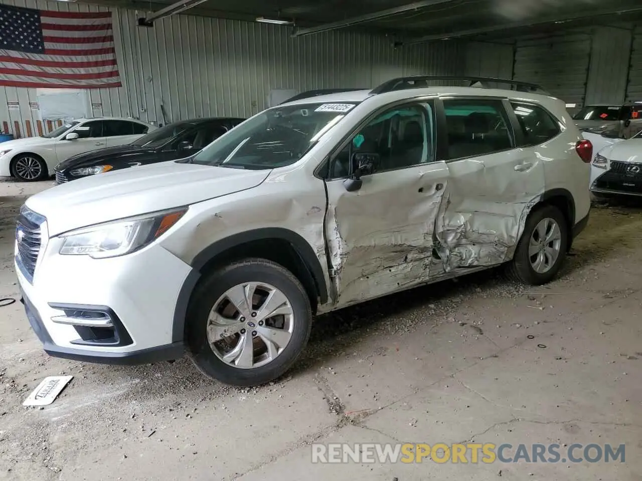 1 Photograph of a damaged car 4S4WMAAD6K3444213 SUBARU ASCENT 2019