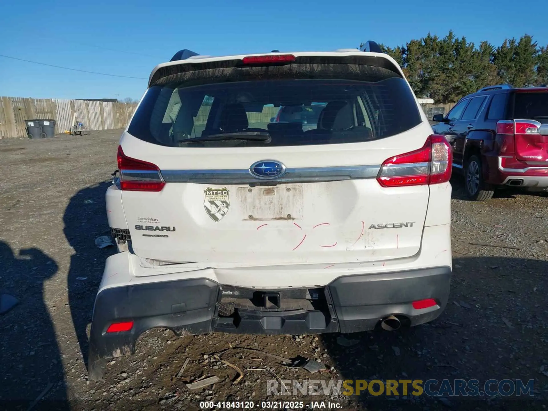 17 Photograph of a damaged car 4S4WMAAD7K3455916 SUBARU ASCENT 2019