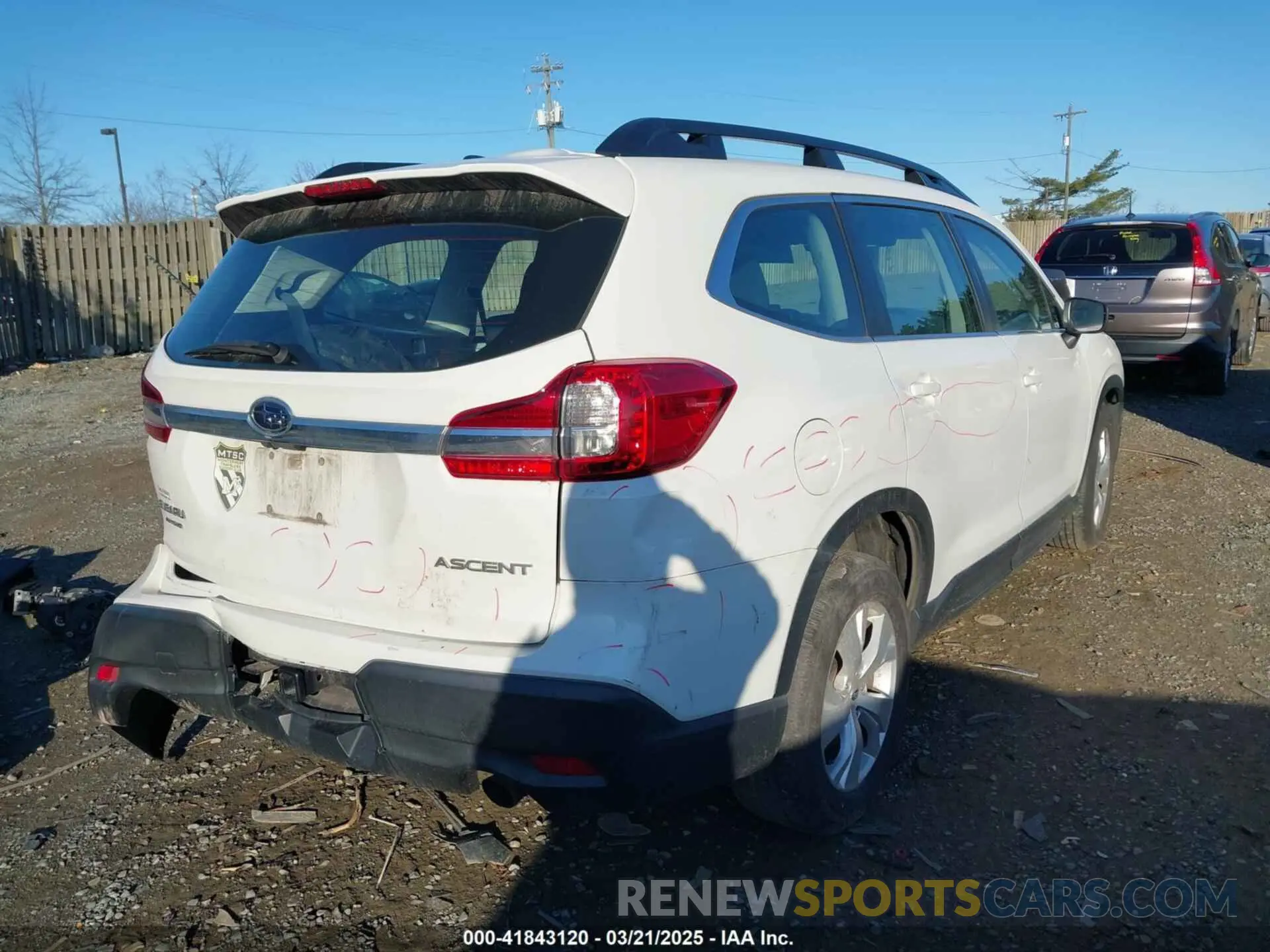 4 Photograph of a damaged car 4S4WMAAD7K3455916 SUBARU ASCENT 2019