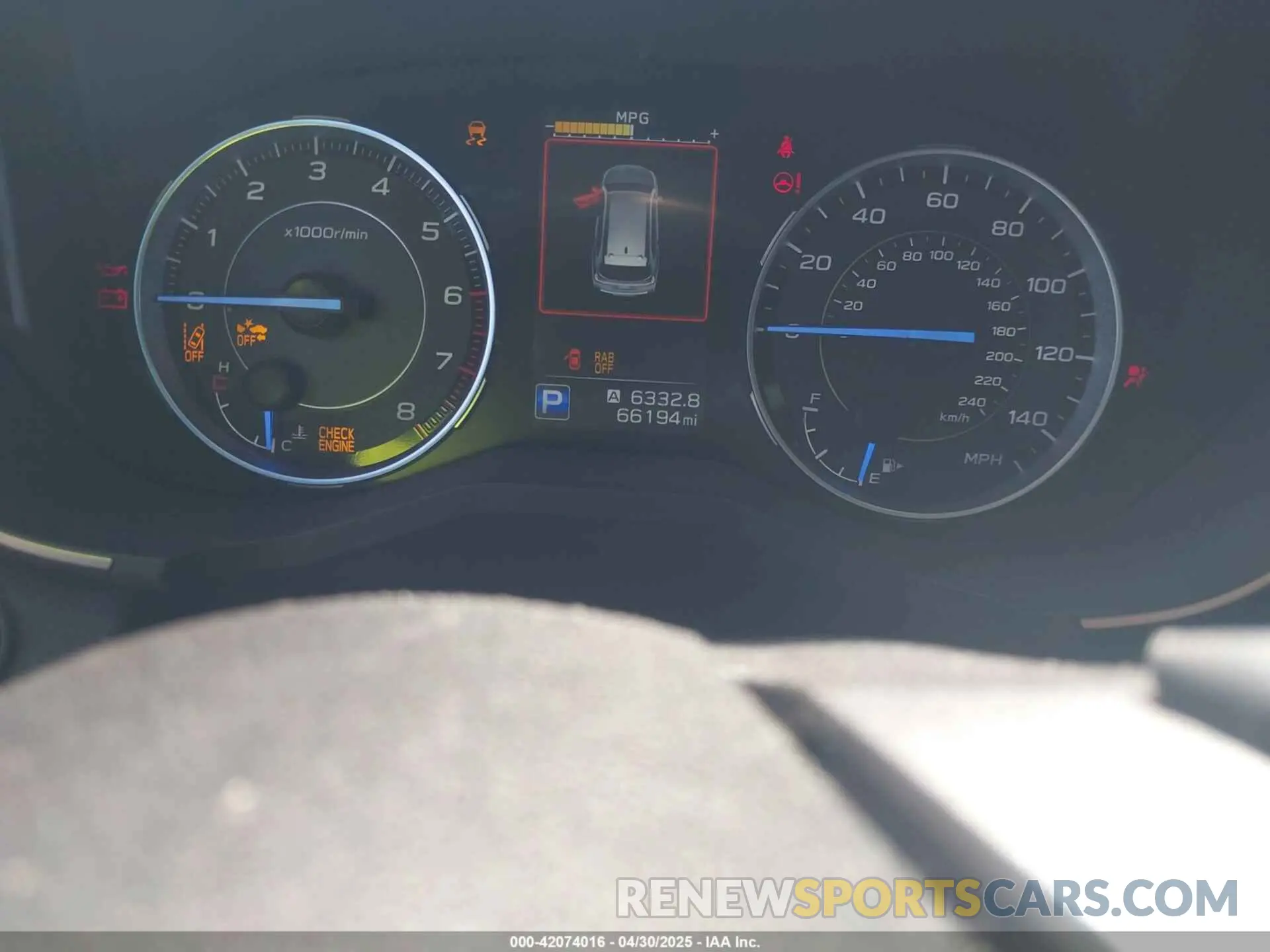 7 Photograph of a damaged car 4S4WMARD3K3420715 SUBARU ASCENT 2019