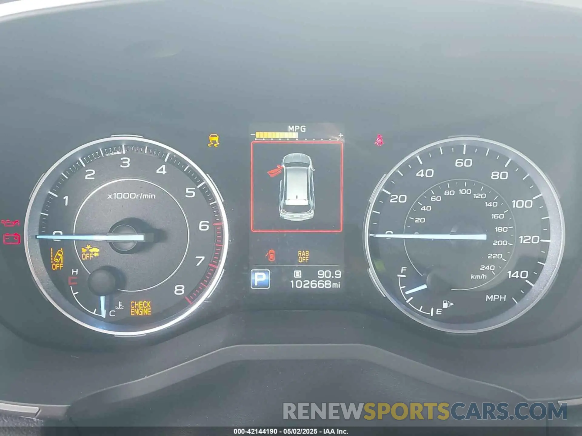 7 Photograph of a damaged car 4S4WMARD3K3452693 SUBARU ASCENT 2019