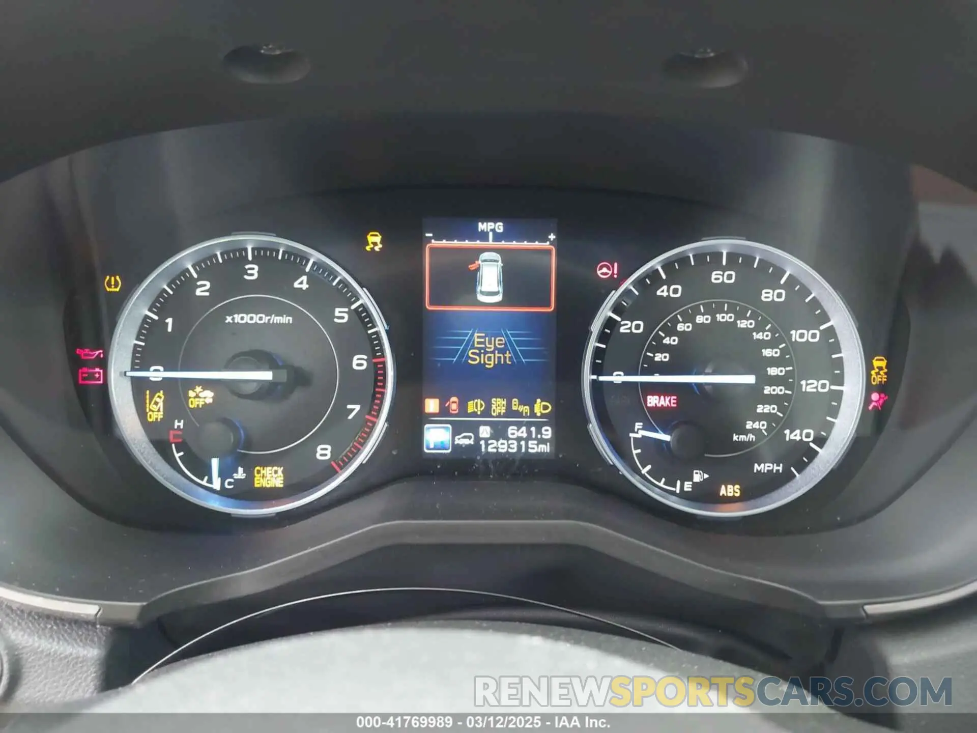 7 Photograph of a damaged car 4S4WMARD7K3439655 SUBARU ASCENT 2019