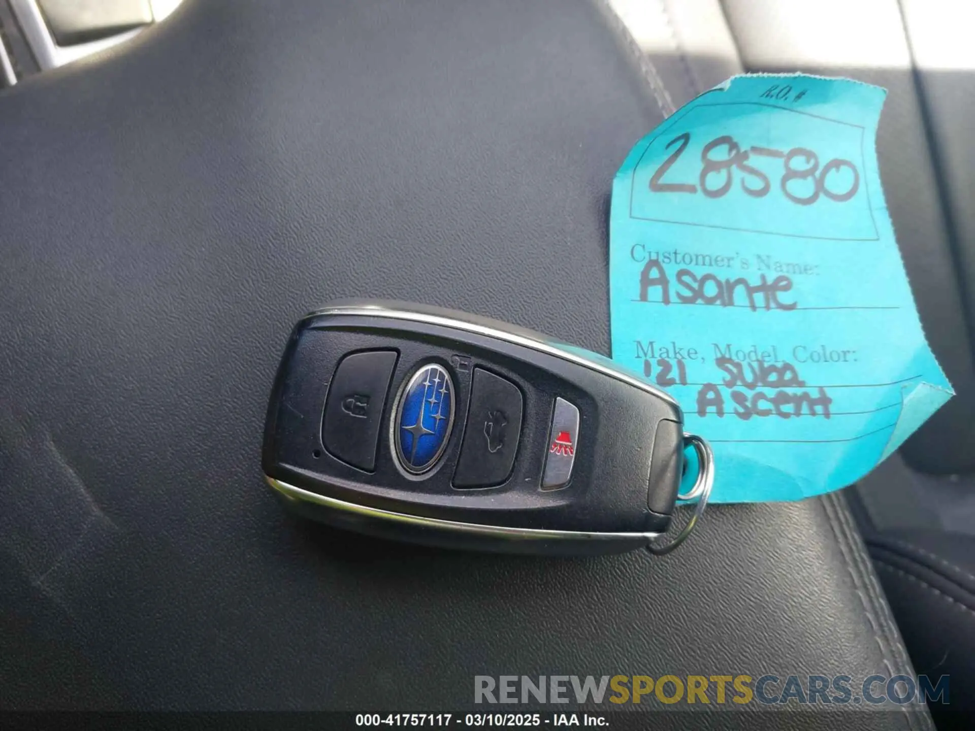 11 Photograph of a damaged car 4S4WMALD1M3403987 SUBARU ASCENT 2021