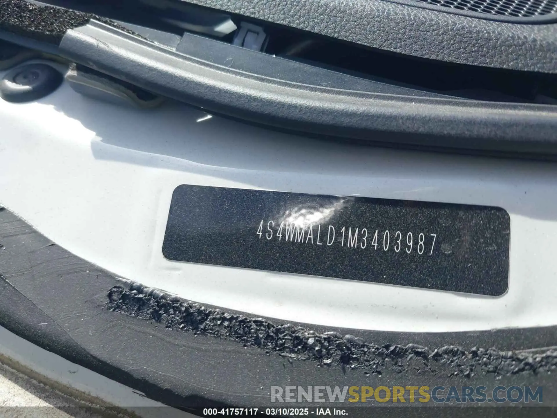 9 Photograph of a damaged car 4S4WMALD1M3403987 SUBARU ASCENT 2021