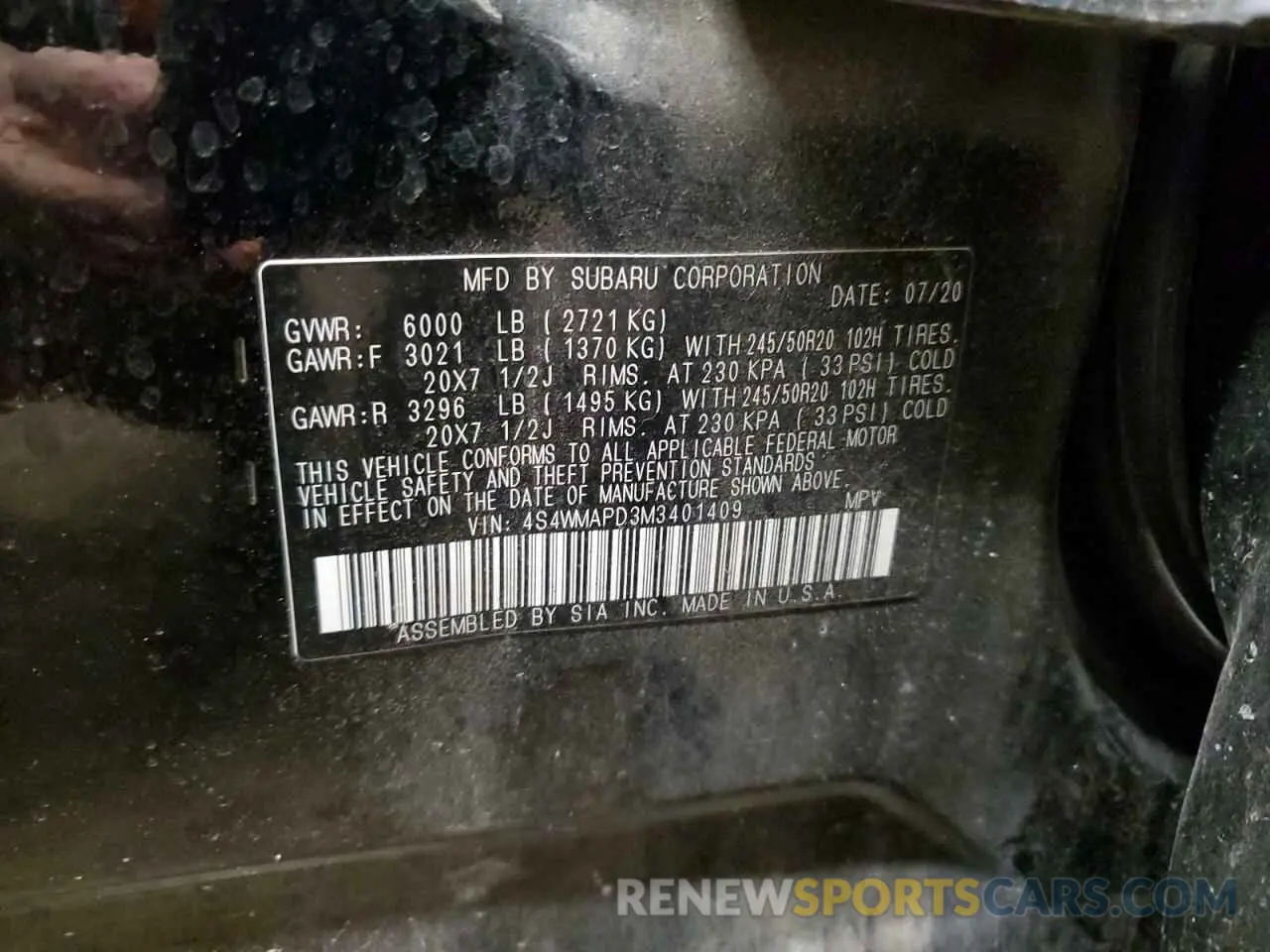 13 Photograph of a damaged car 4S4WMAPD3M3401409 SUBARU ASCENT 2021