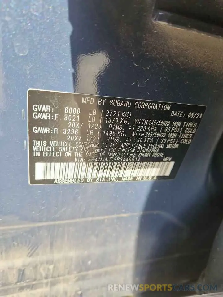 13 Photograph of a damaged car 4S4WMAUD8P3440814 SUBARU ASCENT 2023