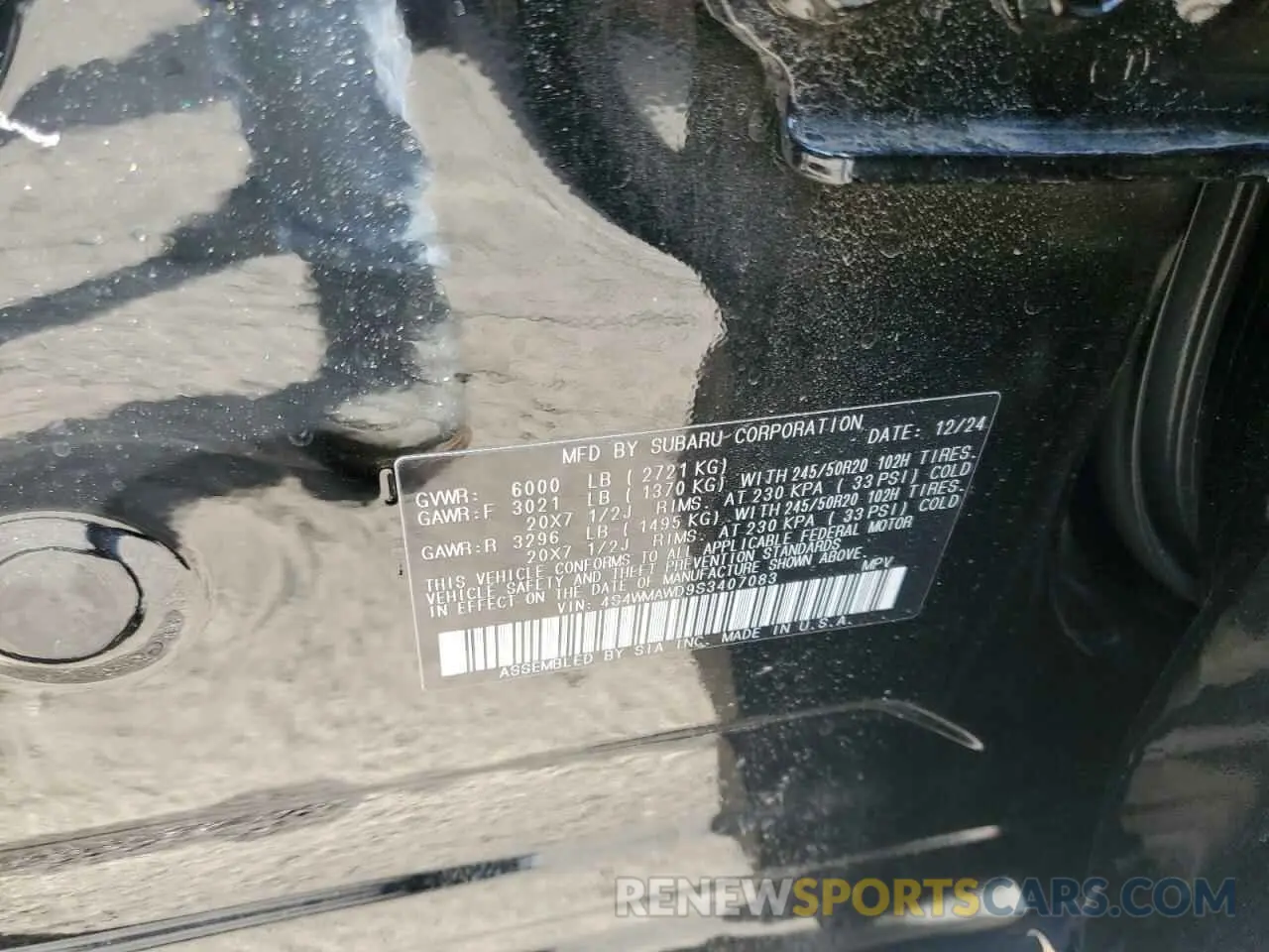 16 Photograph of a damaged car 4S4WMAWD9S3407083 SUBARU ASCENT ONY 2025
