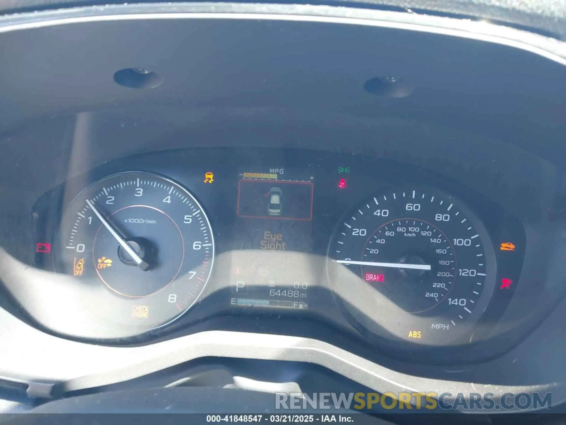 7 Photograph of a damaged car JF2GTABCXKH313713 SUBARU CROSSTREK 2019
