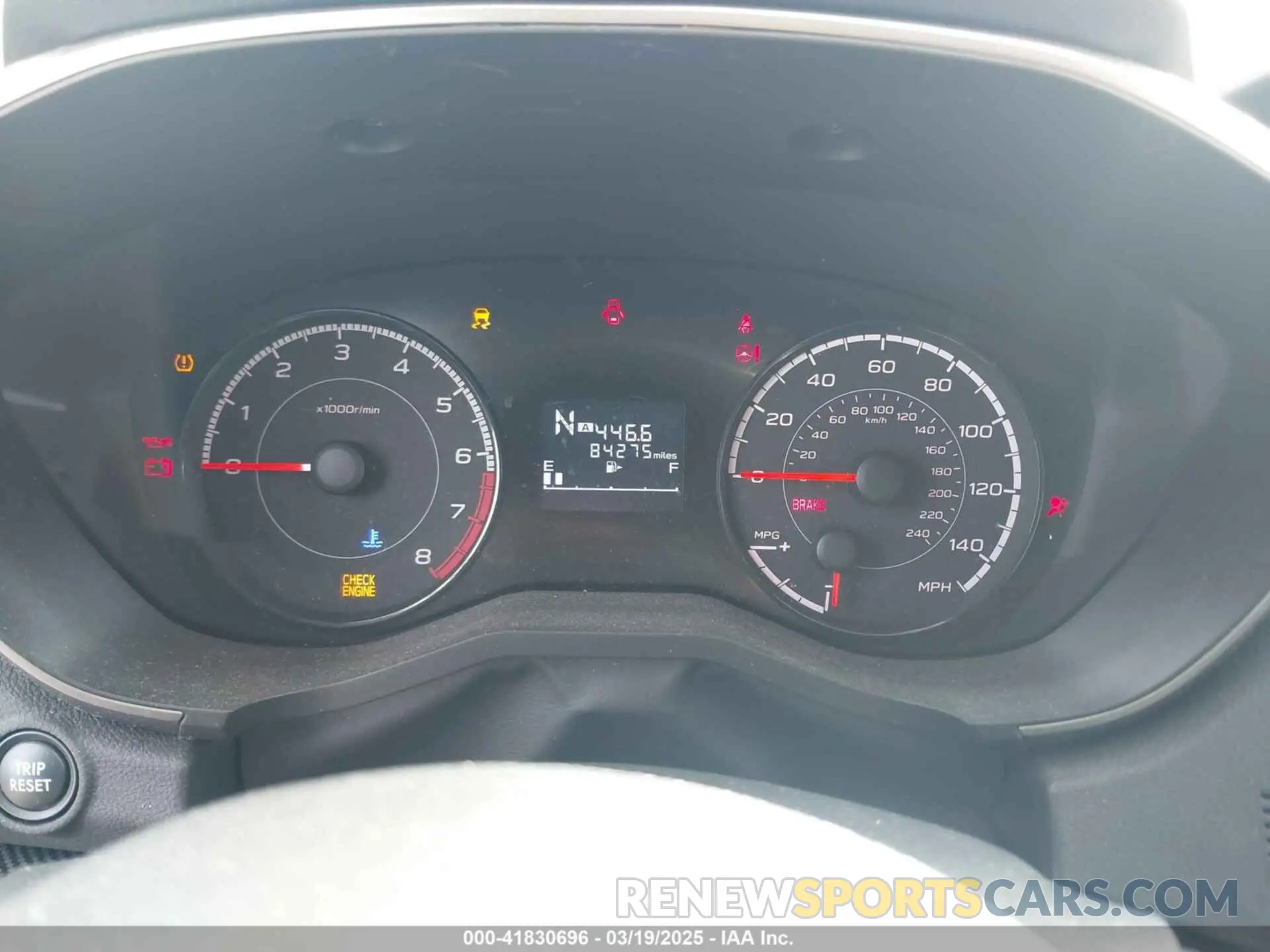 7 Photograph of a damaged car JF2GTACC0K8258784 SUBARU CROSSTREK 2019
