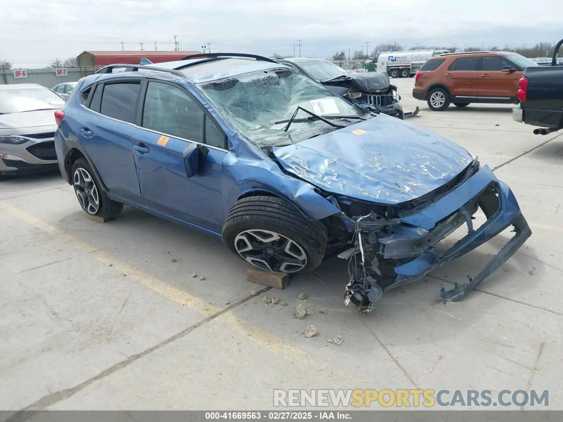 1 Photograph of a damaged car JF2GTAMC6KH315357 SUBARU CROSSTREK 2019
