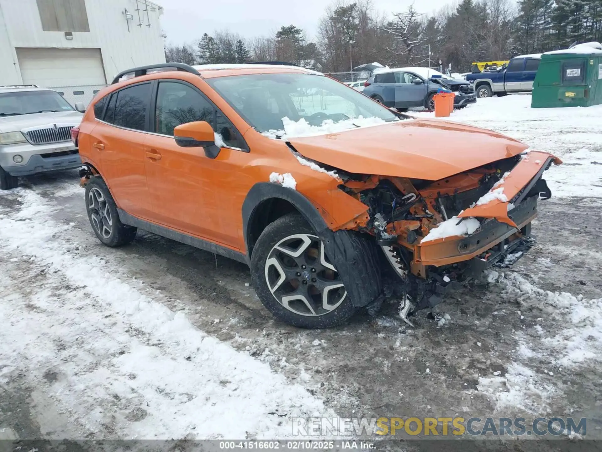 1 Photograph of a damaged car JF2GTANC4KH315839 SUBARU CROSSTREK 2019