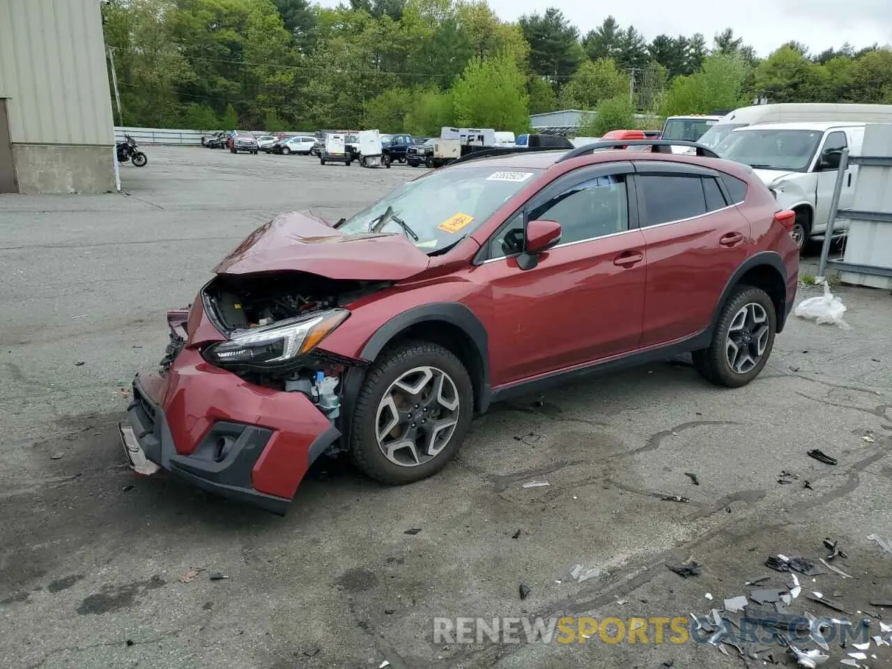 1 Photograph of a damaged car JF2GTANC5KH363737 SUBARU CROSSTREK 2019