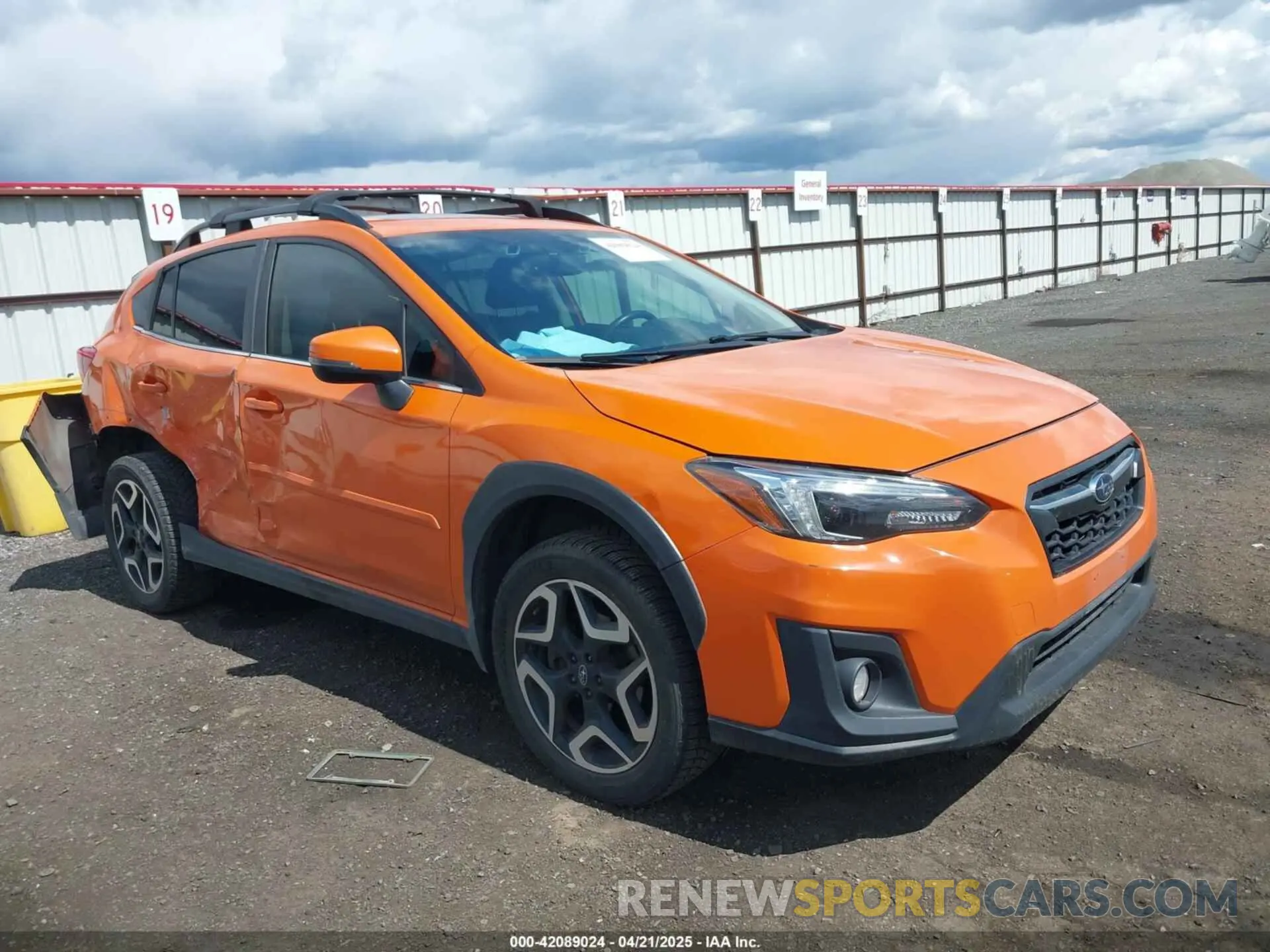 1 Photograph of a damaged car JF2GTANC6K8275554 SUBARU CROSSTREK 2019