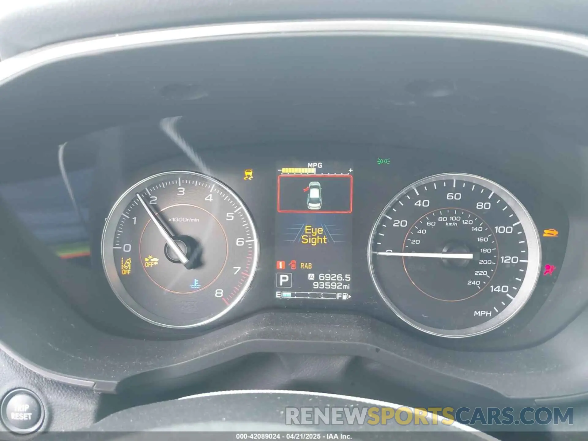 7 Photograph of a damaged car JF2GTANC6K8275554 SUBARU CROSSTREK 2019