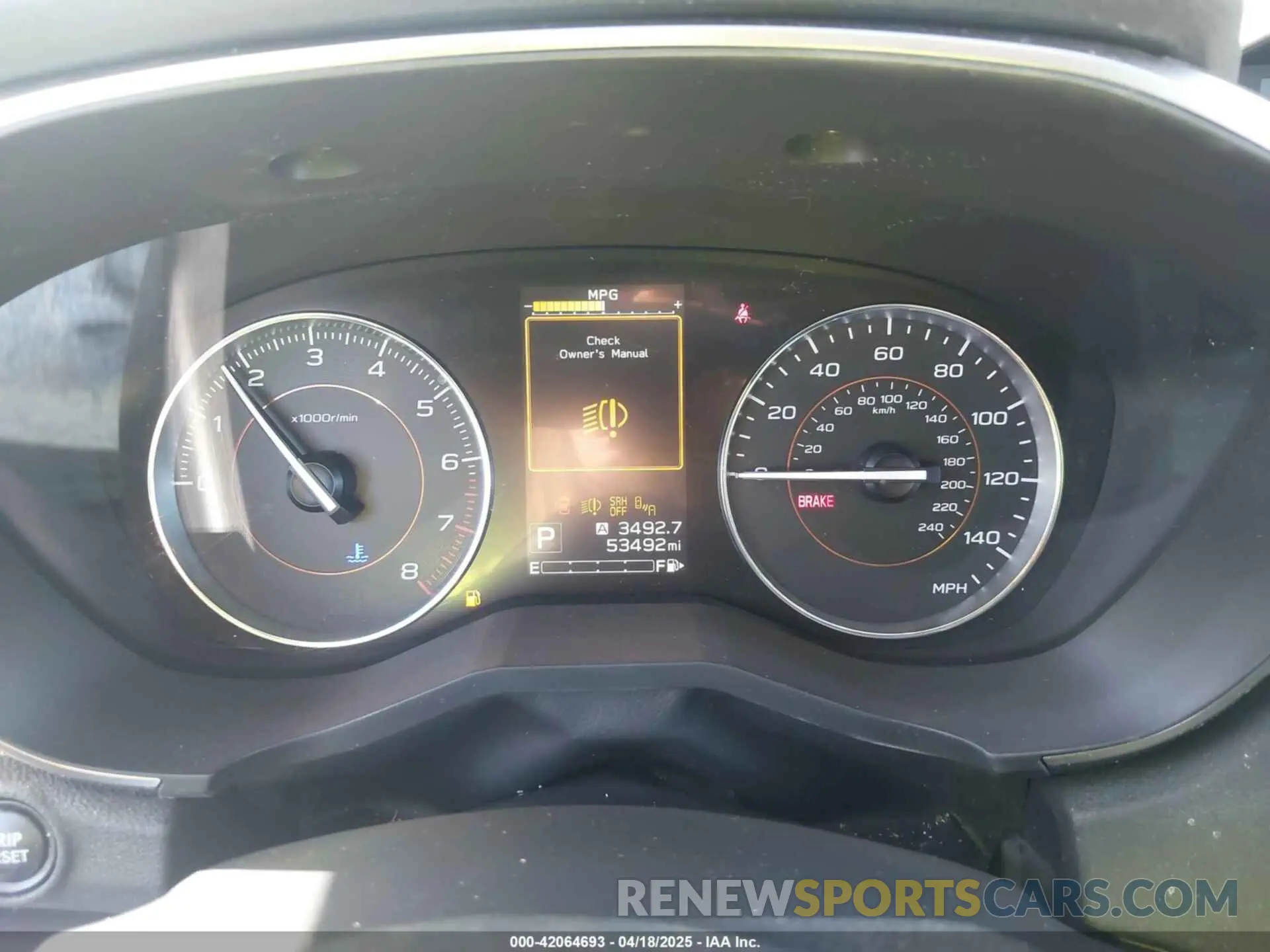 7 Photograph of a damaged car JF2GTANC6KH393894 SUBARU CROSSTREK 2019