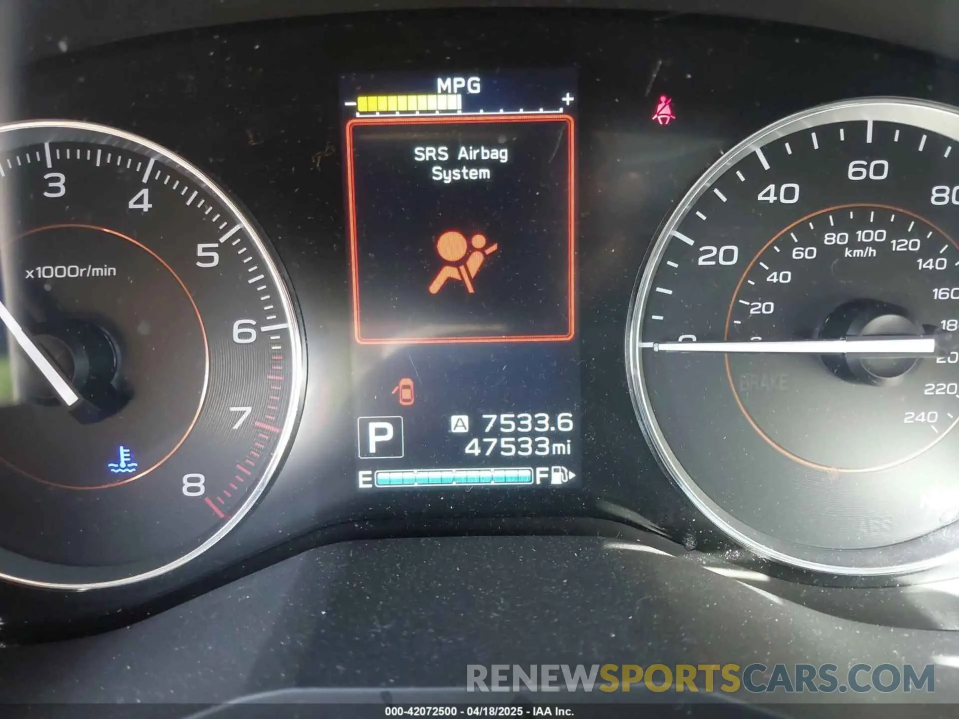 7 Photograph of a damaged car JF2GTANC9K8392223 SUBARU CROSSTREK 2019