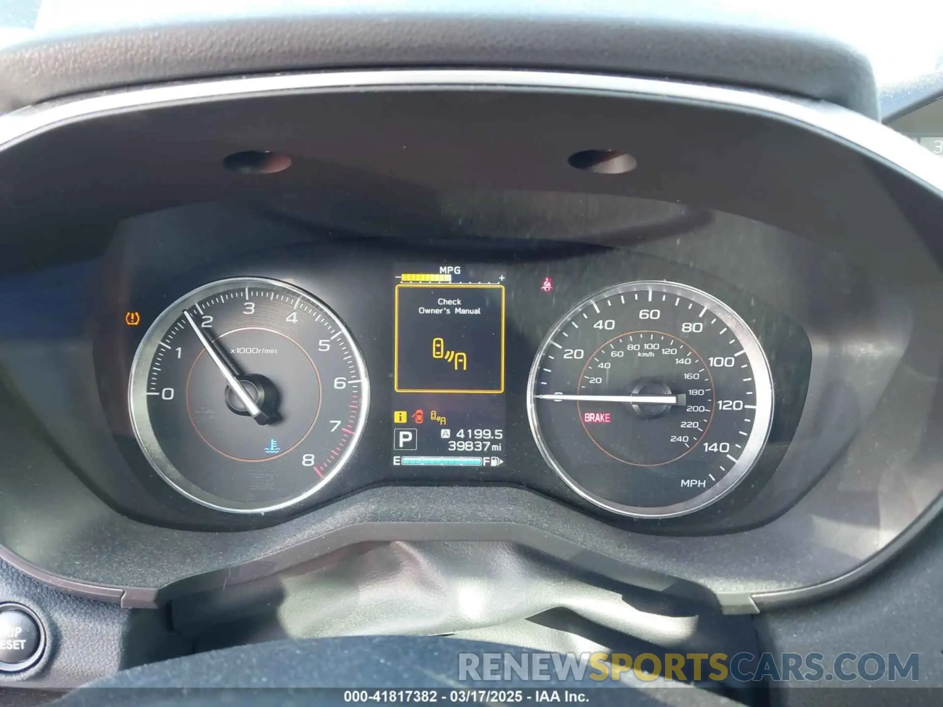 7 Photograph of a damaged car JF2GTANCXKH317434 SUBARU CROSSTREK 2019