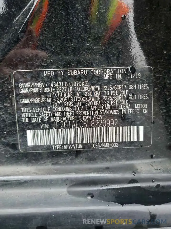 13 Photograph of a damaged car JF2GTAEC6L8220992 SUBARU CROSSTREK 2020