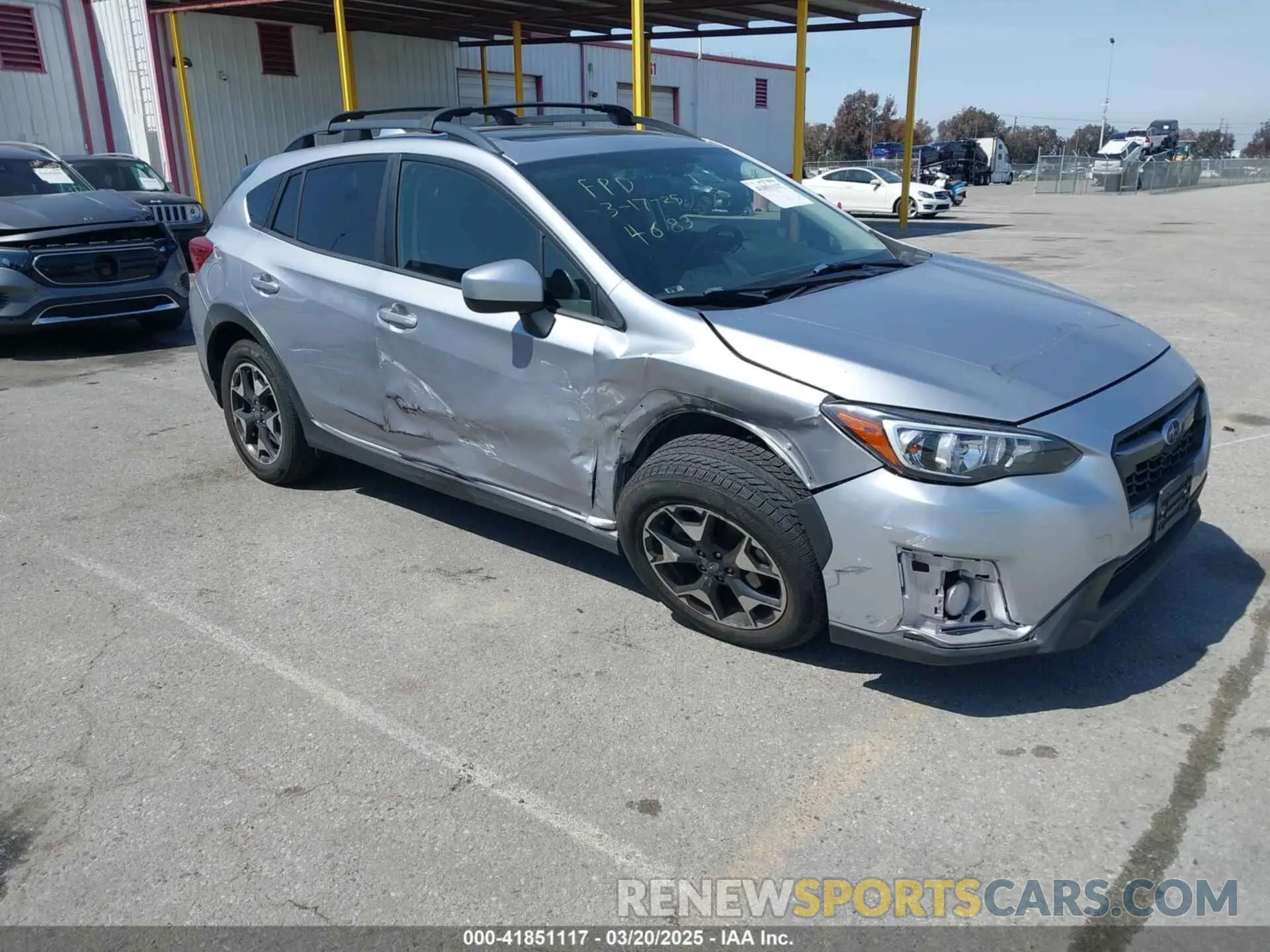 1 Photograph of a damaged car JF2GTAECXL8274683 SUBARU CROSSTREK 2020