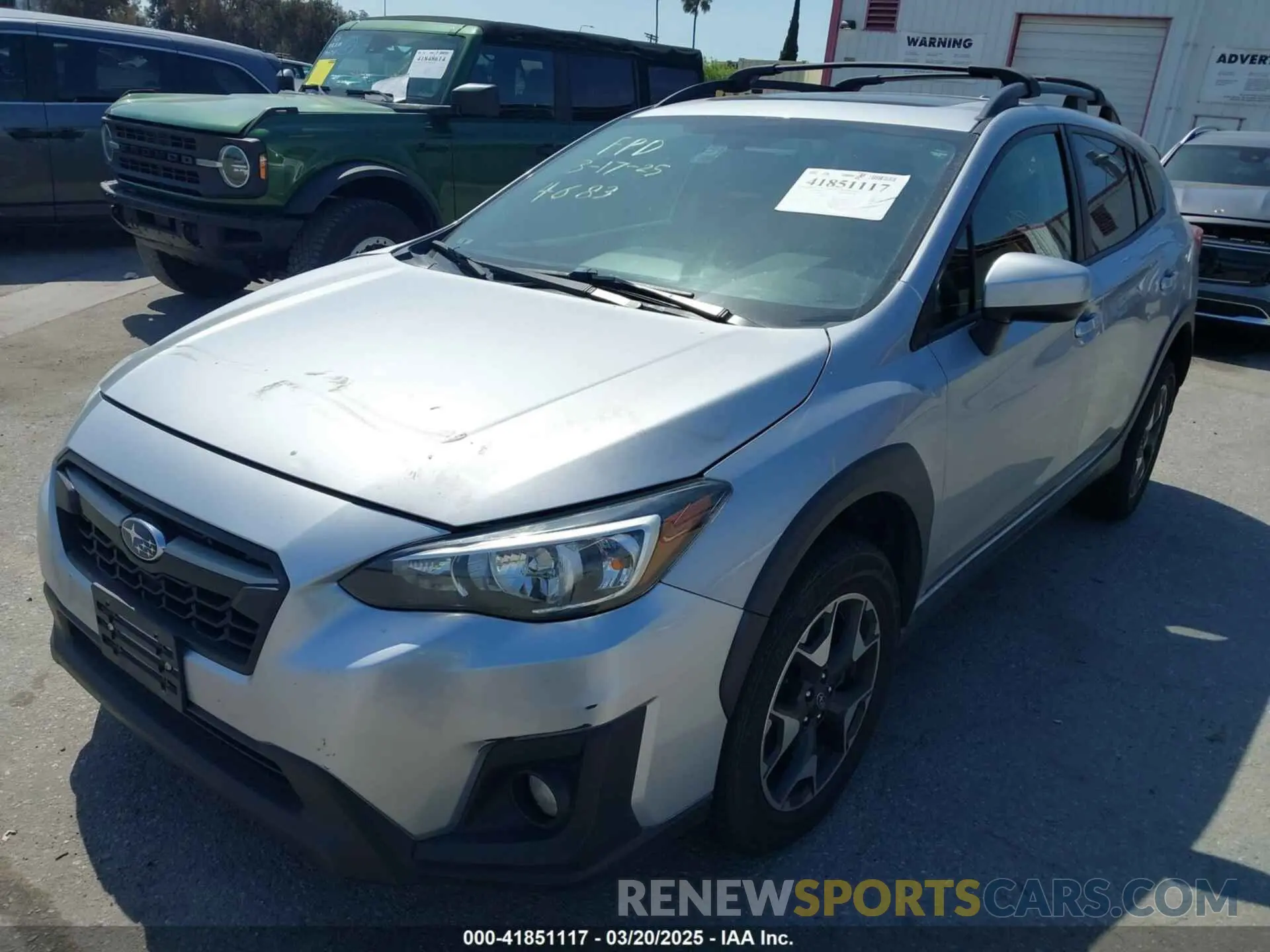 2 Photograph of a damaged car JF2GTAECXL8274683 SUBARU CROSSTREK 2020