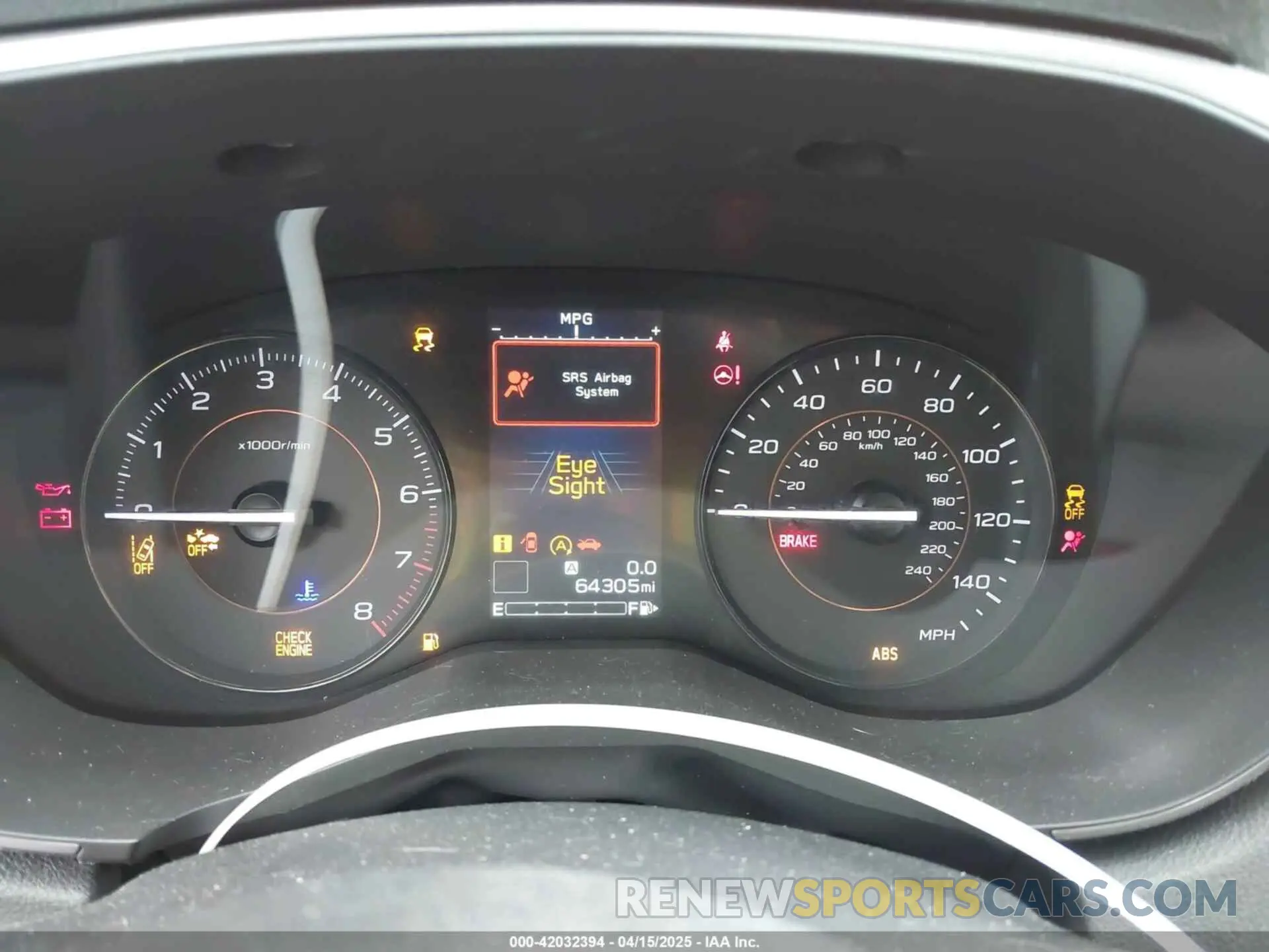 7 Photograph of a damaged car JF2GTAPC8LH201888 SUBARU CROSSTREK 2020