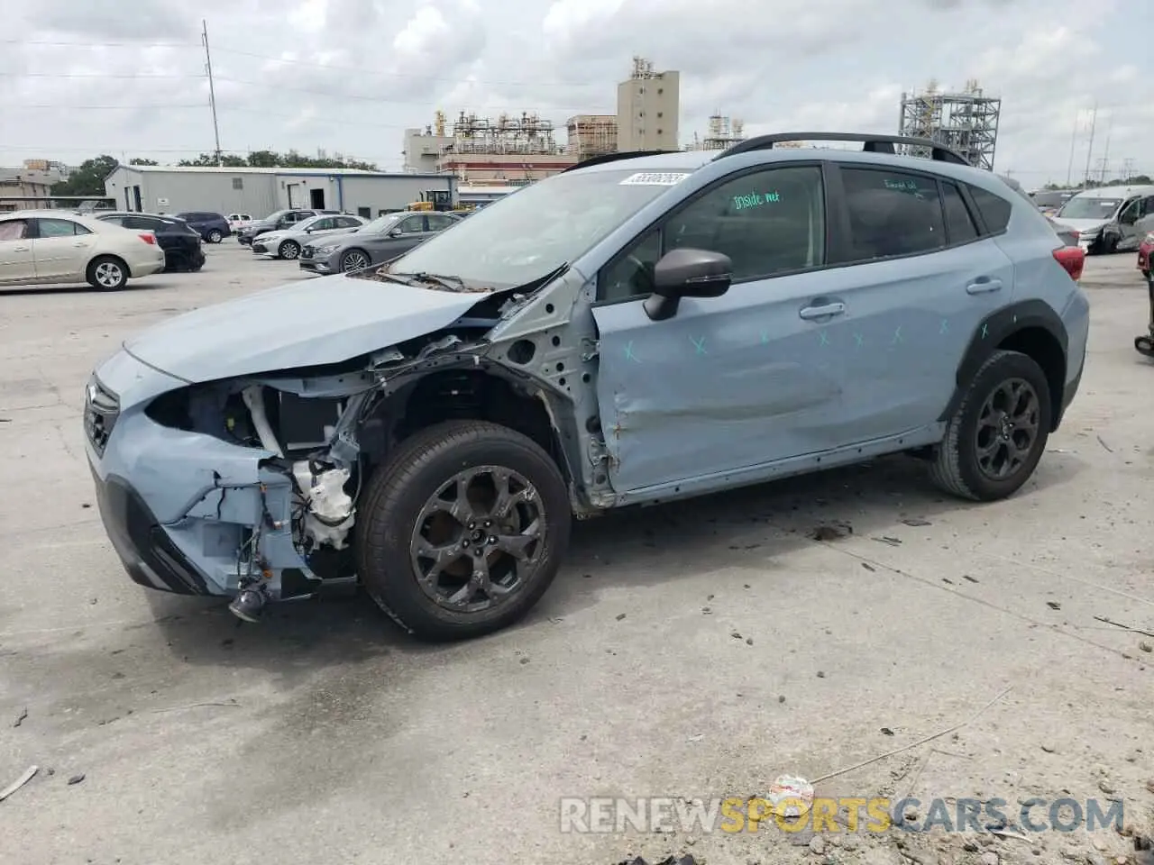 1 Photograph of a damaged car JF2GTHRC2MH357948 SUBARU CROSSTREK 2021