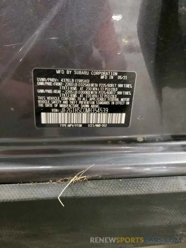 13 Photograph of a damaged car JF2GTHSC0MH354539 SUBARU CROSSTREK 2021