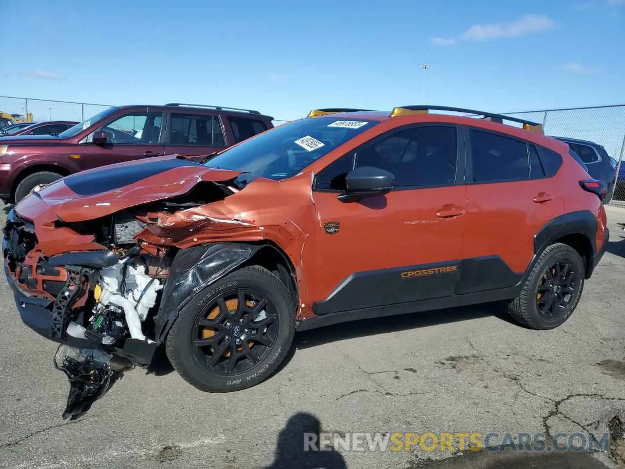 1 Photograph of a damaged car 4S4GUHU64R3773500 SUBARU CROSSTREK 2024