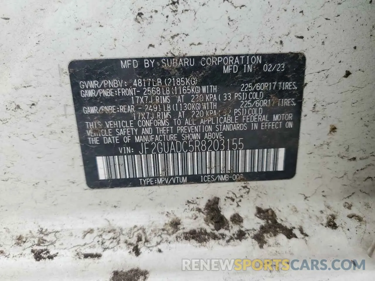 12 Photograph of a damaged car JF2GUADC5R8203155 SUBARU CROSSTREK 2024