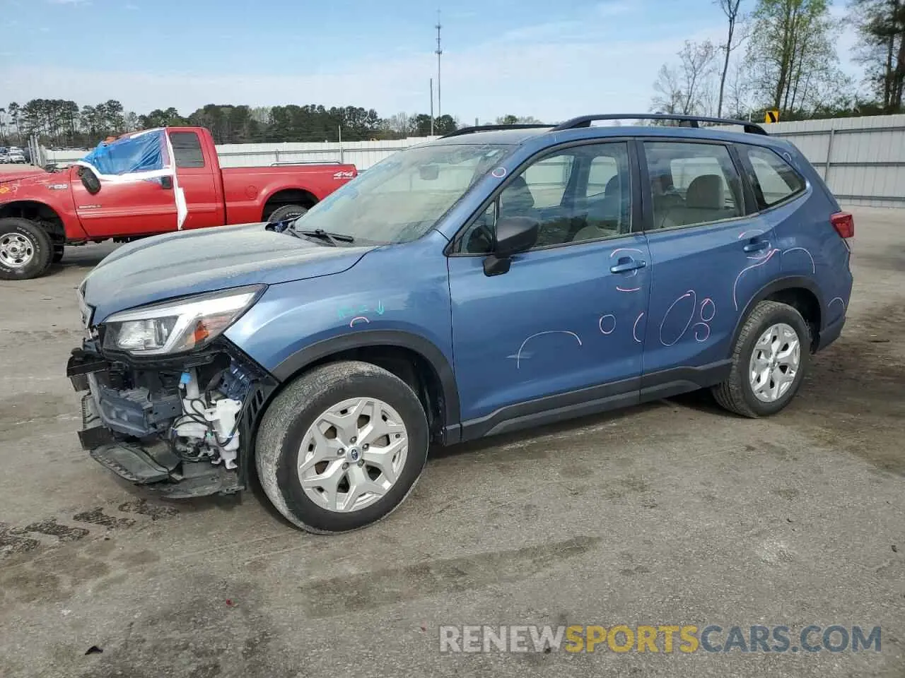 1 Photograph of a damaged car JF2SKACC7KH541275 SUBARU FORESTER 2019