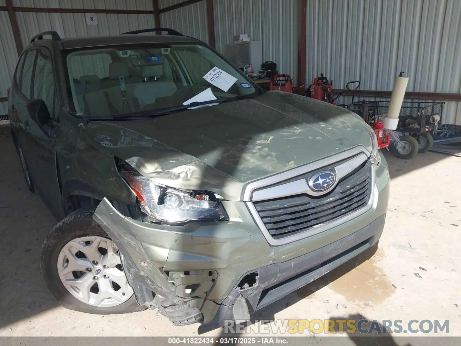 1 Photograph of a damaged car JF2SKACC9KH400983 SUBARU FORESTER 2019