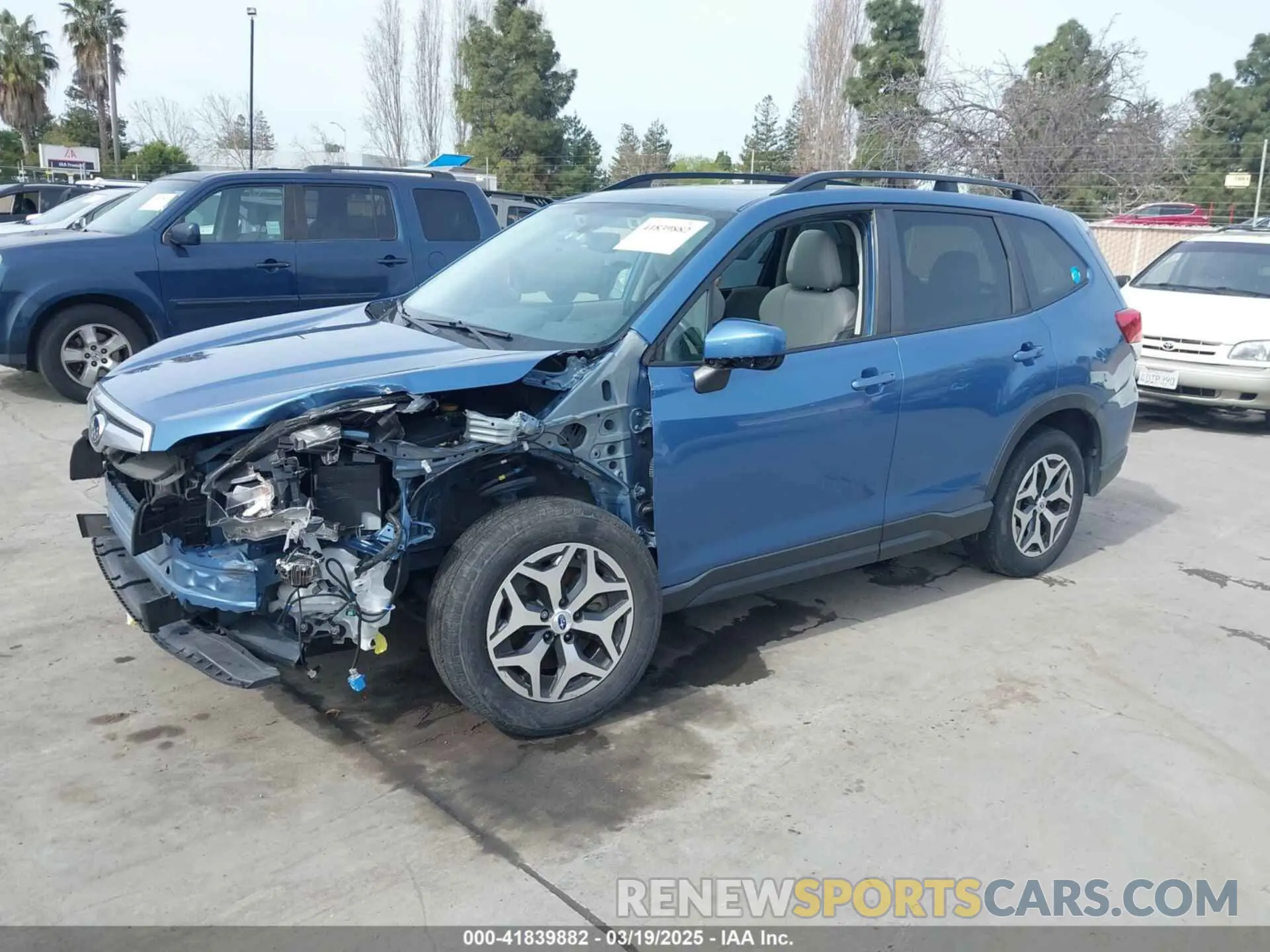 2 Photograph of a damaged car JF2SKAEC0KH522113 SUBARU FORESTER 2019