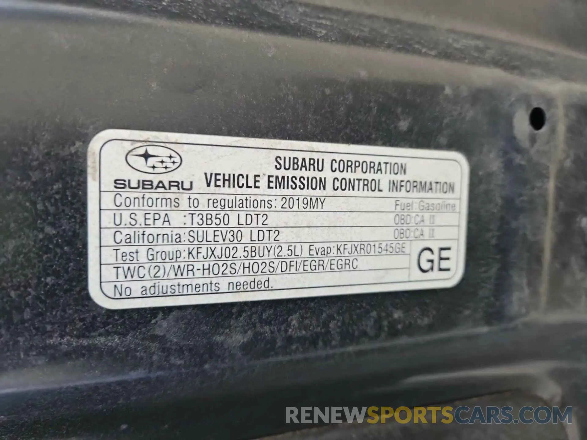 27 Photograph of a damaged car JF2SKAGC5KH566542 SUBARU FORESTER 2019
