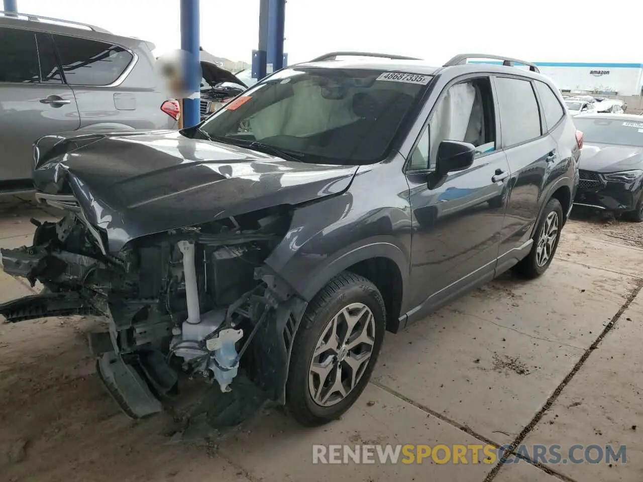 1 Photograph of a damaged car JF2SKAGC6KH482410 SUBARU FORESTER 2019