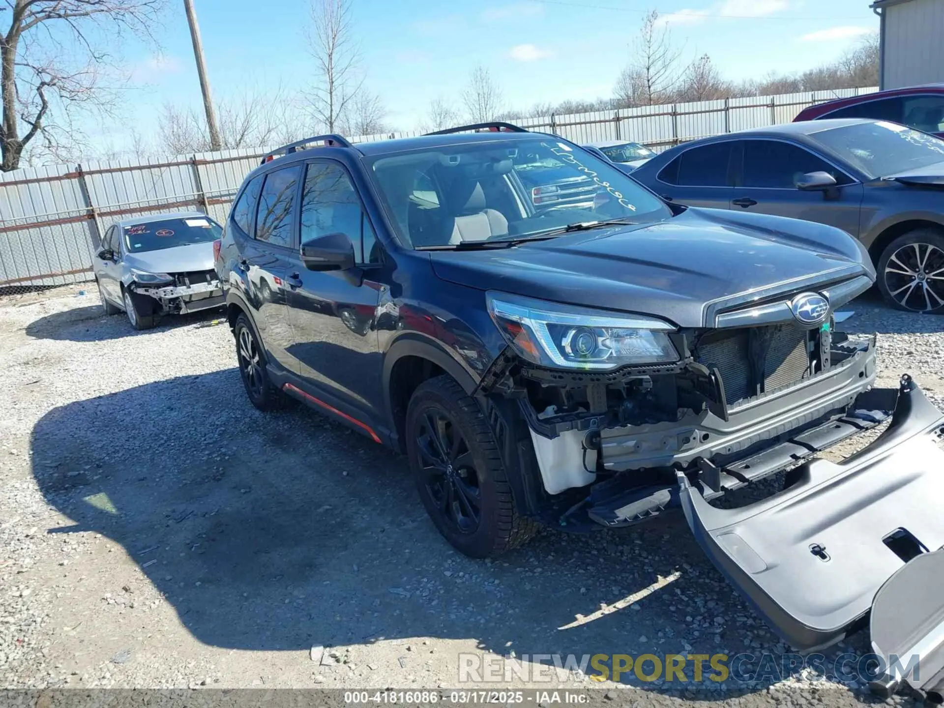 1 Photograph of a damaged car JF2SKAPC7KH543666 SUBARU FORESTER 2019