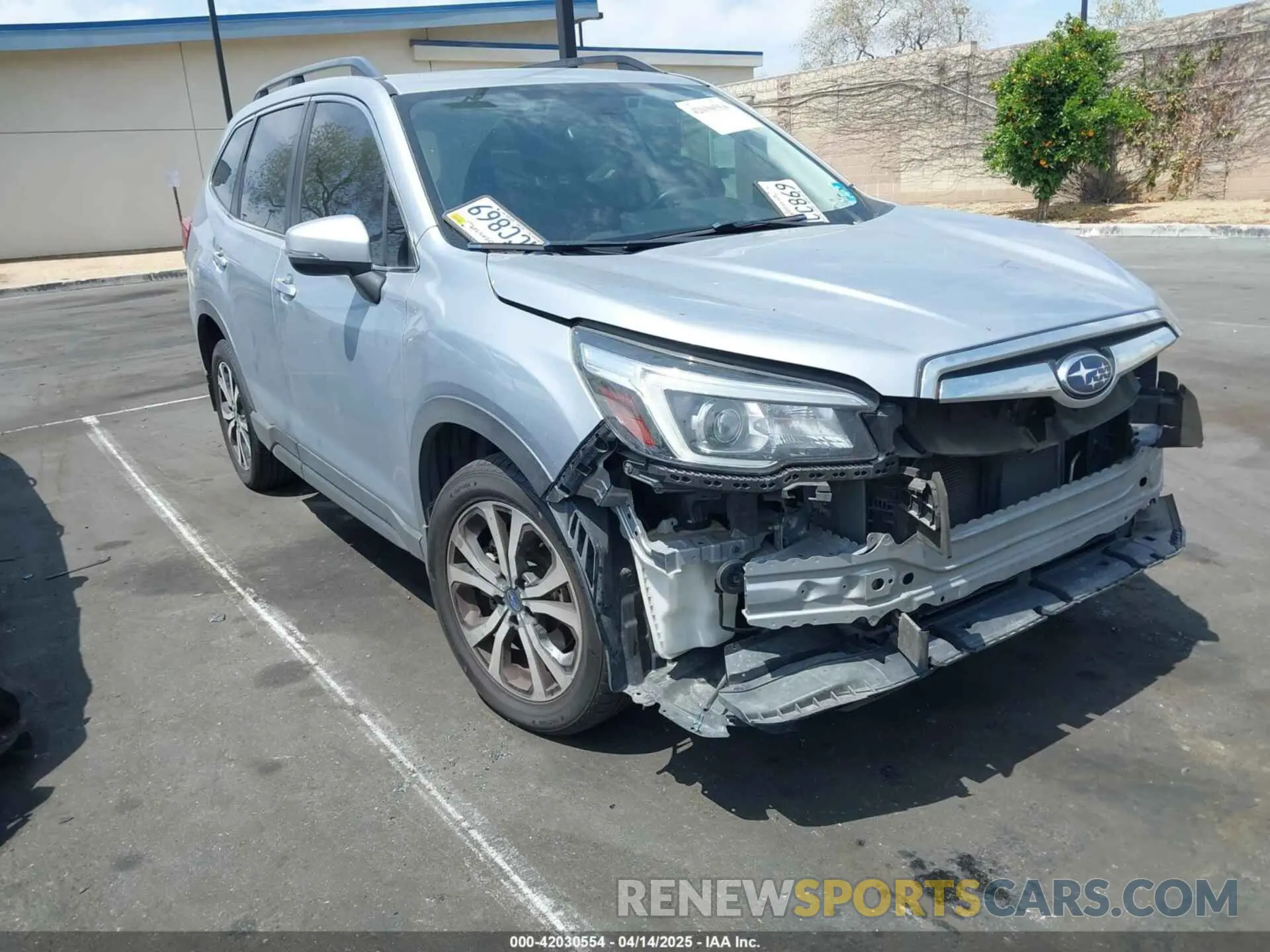 1 Photograph of a damaged car JF2SKAUC8KH542093 SUBARU FORESTER 2019