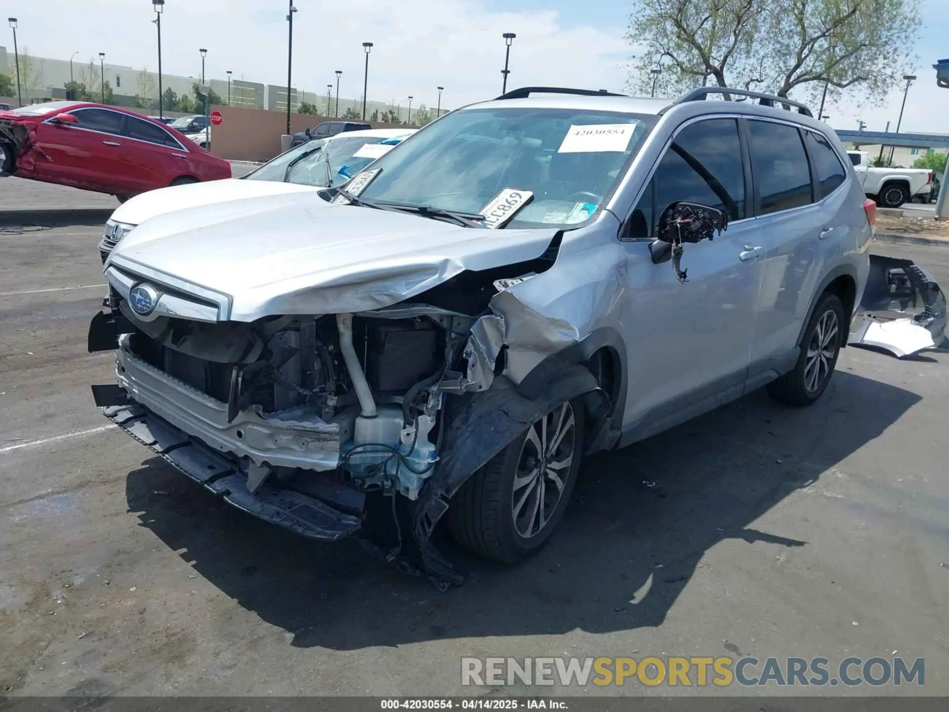 2 Photograph of a damaged car JF2SKAUC8KH542093 SUBARU FORESTER 2019