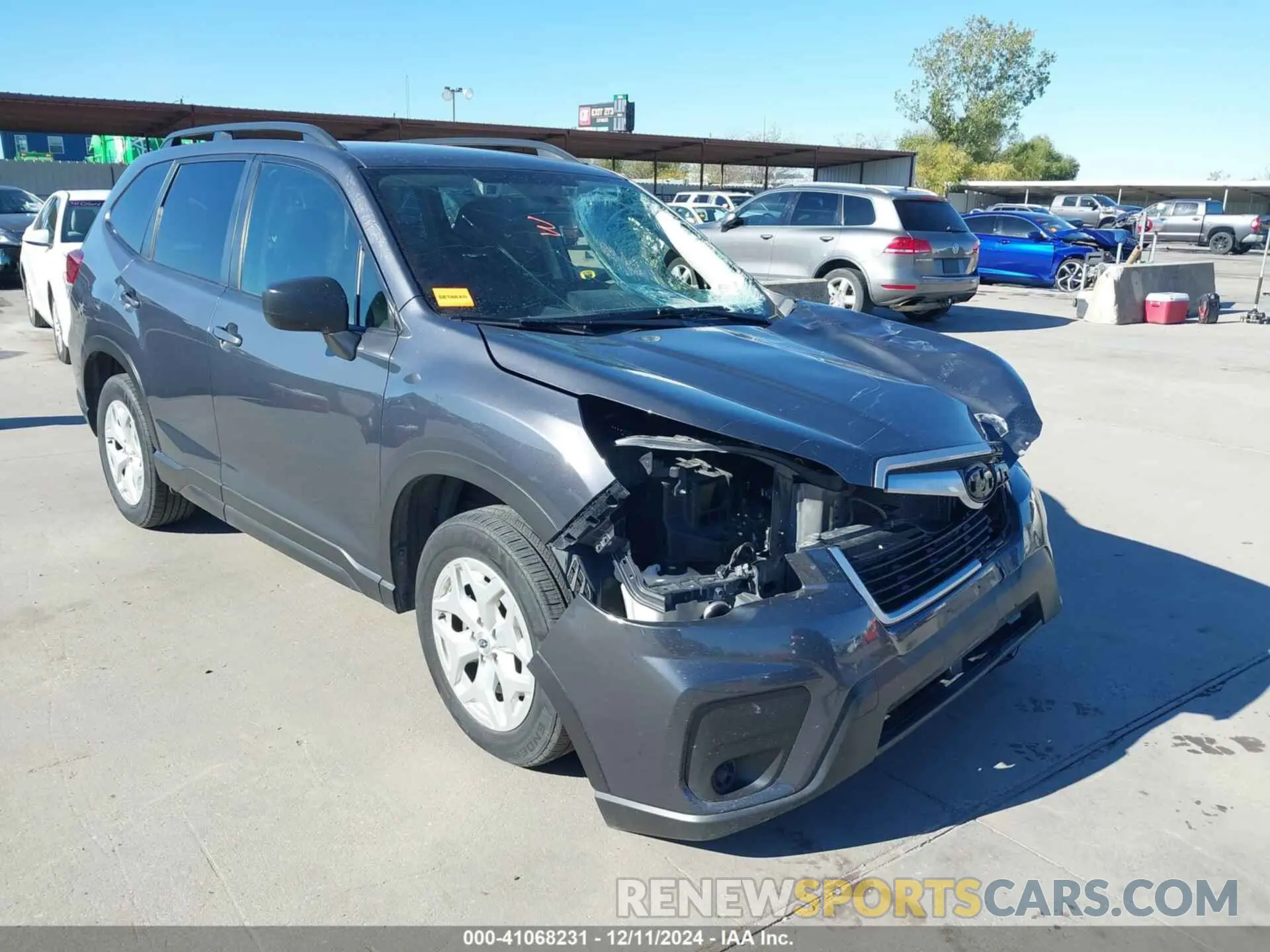 1 Photograph of a damaged car JF2SKADC6LH506517 SUBARU FORESTER 2020