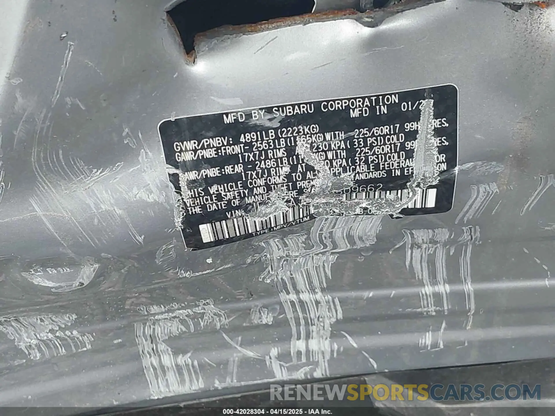 9 Photograph of a damaged car JF2SKAJC2LH509662 SUBARU FORESTER 2020