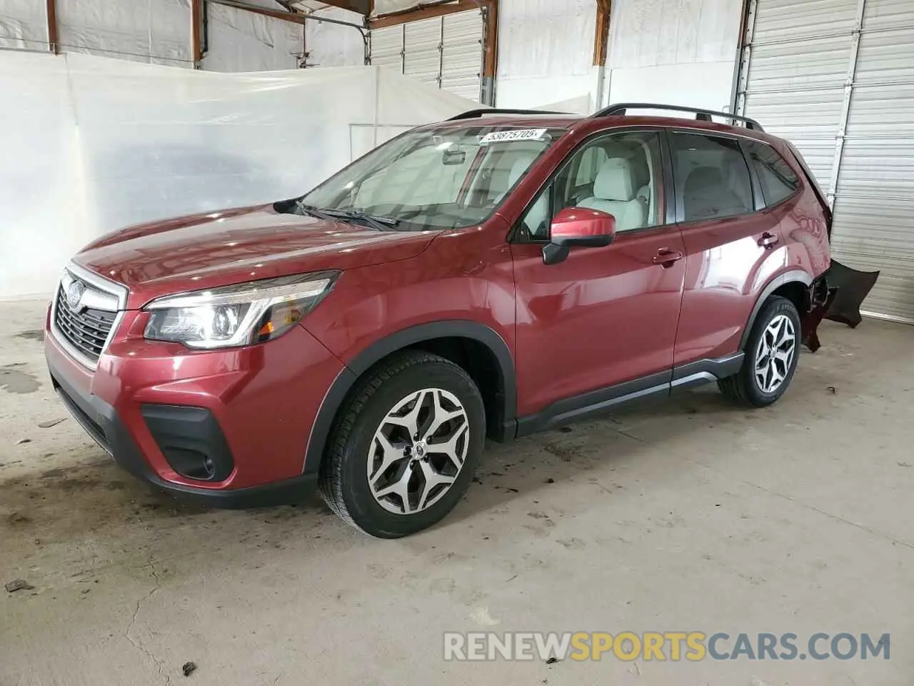1 Photograph of a damaged car JF2SKAJC7LH519006 SUBARU FORESTER 2020