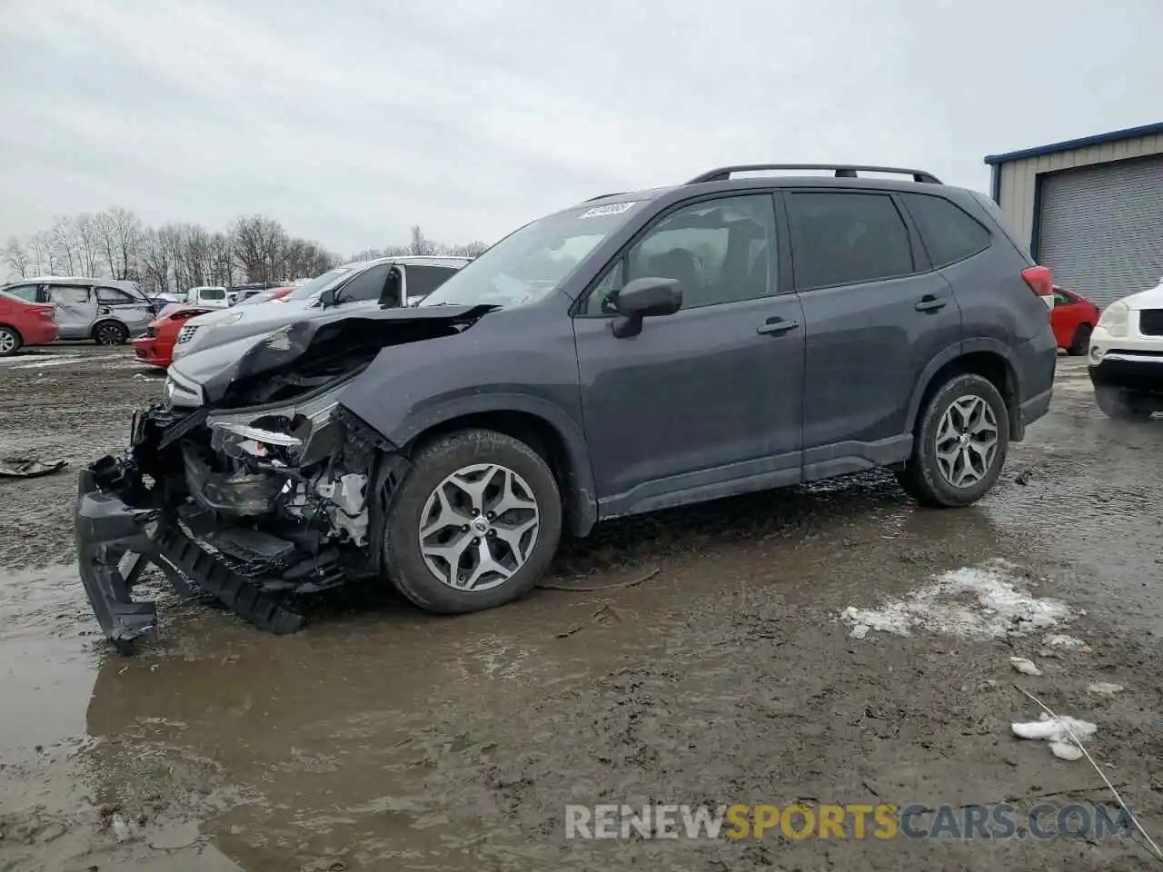 1 Photograph of a damaged car JF2SKAFC2MH591936 SUBARU FORESTER 2021